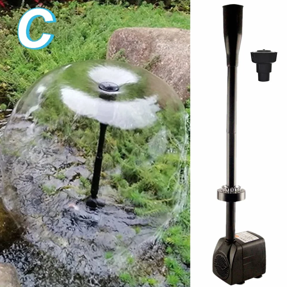Zewnętrzna pompa basenowa, pompa zatapialna fontanna, pompa basenowa dla ryb, cicha pompa zatapialna akwariowa, pompa wodna 220V, mocna dekoracja ogrodowa z diodami LED i dyszami 750L/H 15W