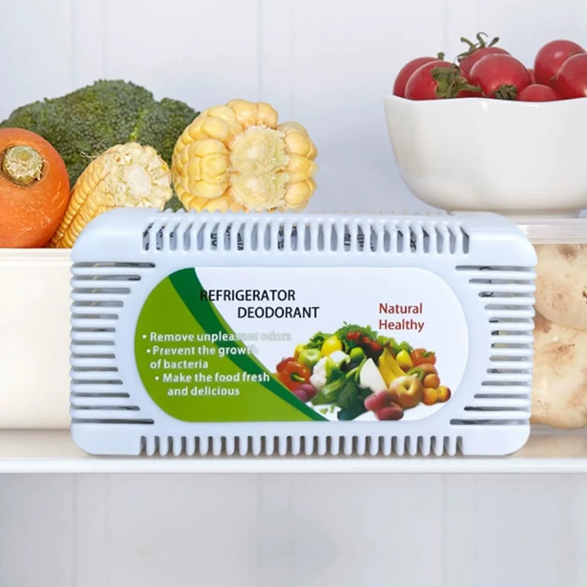 3 szt. odświeżacz powietrza do lodówki, eliminator zapachów do lodówki, zamrażarki, pojemników na lunch, skuteczny pochłaniacz zapachów zapewniający świeże i czyste przechowywanie