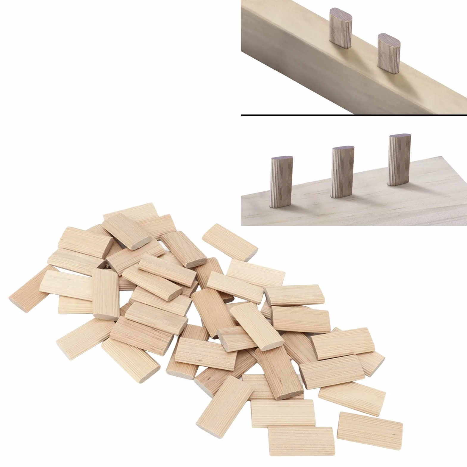 50 szt. Czop Domino, 6 X 40 Mm Luźne Czopki z Drewna Bukowego do Luźnych Czopów Systemy Stolarskie, Obróbka Drewna łączenie Mebli Crafting Obróbka Drewna, Korek Czopowy Domino
