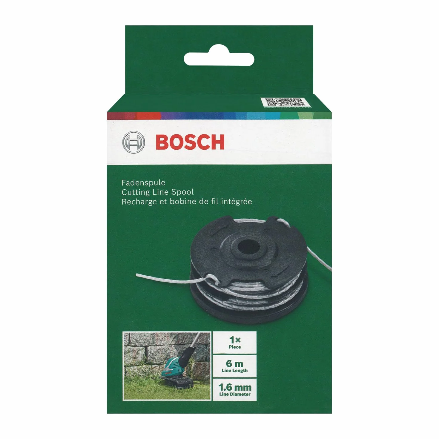 Bosch Home and Garden F016800351 zapasowa żyłka do podkaszarki, czarna