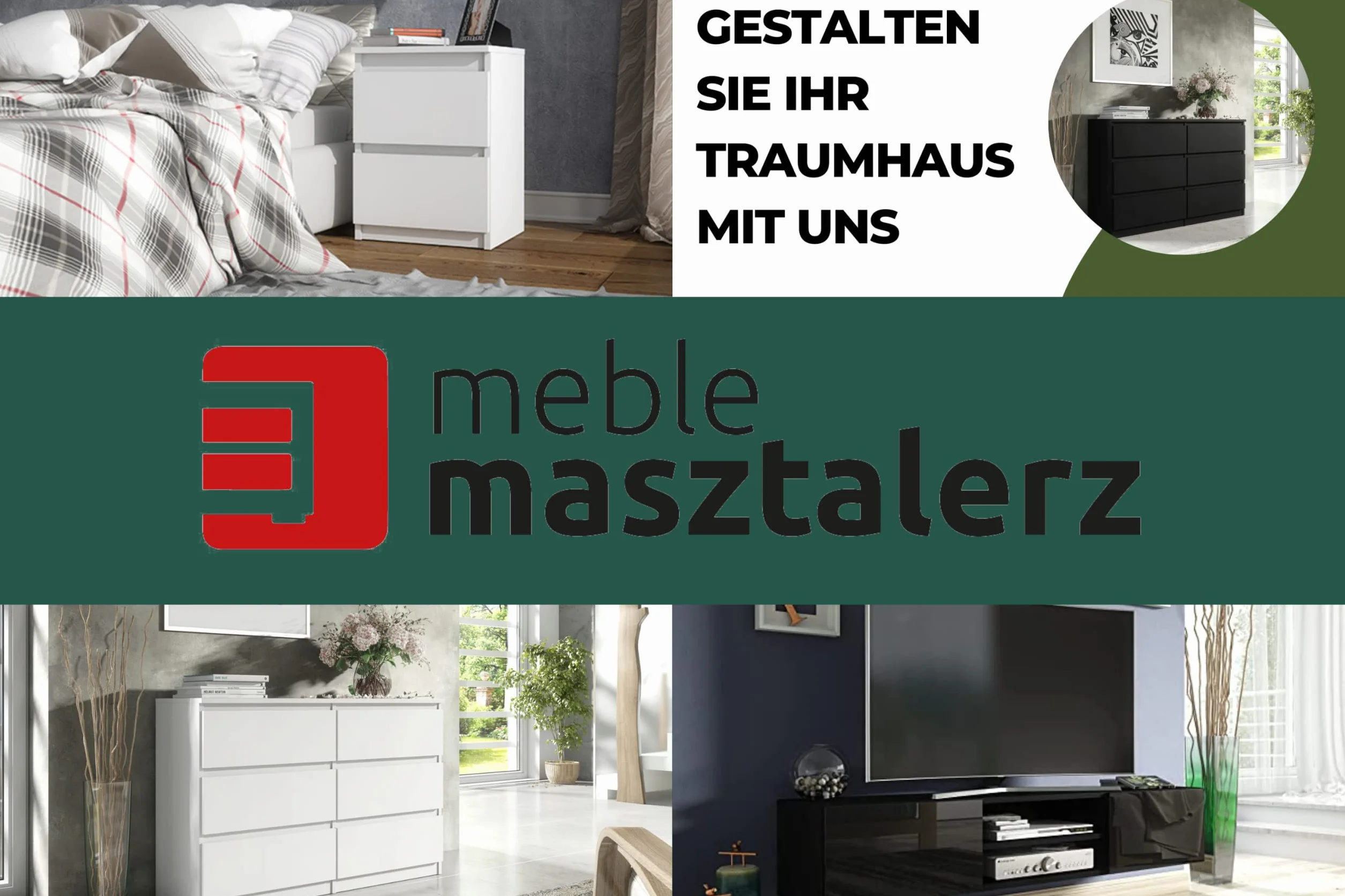 meble masztalerz Szafka RTV 120 cm - Czarny Mat - 2 x Drzwi - Szafka pod Telewizor - Wolnostojąca & Nowoczesna z Miejscem do Przechowywania - Stolik do Salonu - Czarna 120x38,5x39 cm