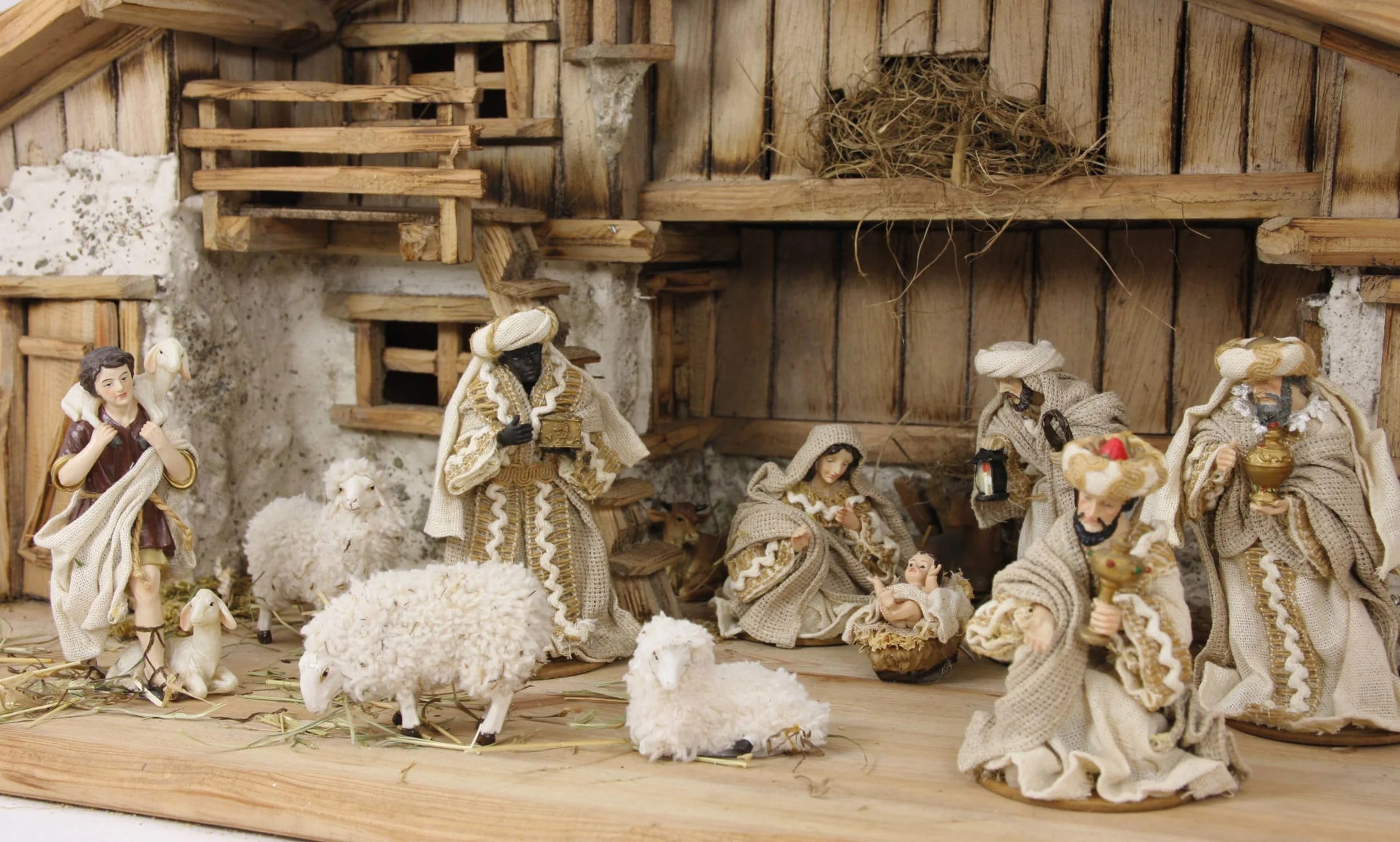 FADEDA Papież Franciszek I. / Wysokość: 14 cm / ręcznie malowane / szczegółowe figurki do szopki - bożonarodzeniowa dekoracja stołowa, akcesoria do szopki