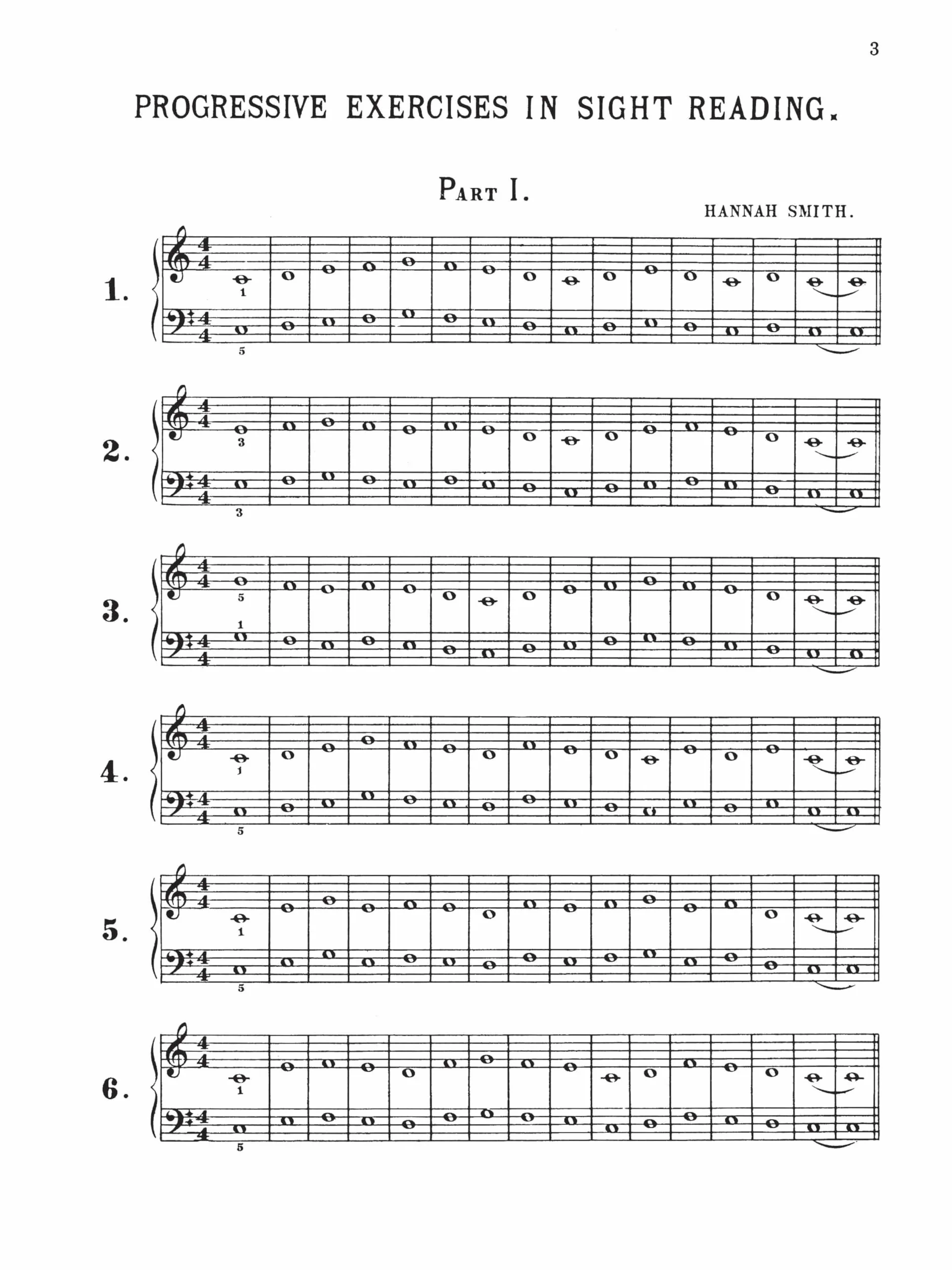 Hannah smith: progressive sight reading exercises for piano piano