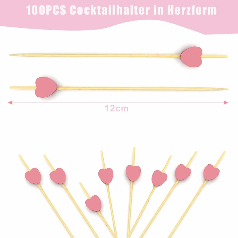 Drewniane patyczki koktajlowe 12 cm zestaw 100 sztuk