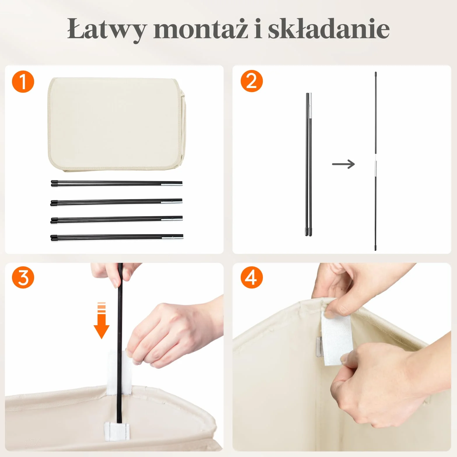 Lifewit Kosz na Pranie Wąski z Pokrywą, Składany Kosz na Pranie, Laundry Basket z Długimi Uchwytami do Sypialni Łazienki Pralni, 105 L, Biały
