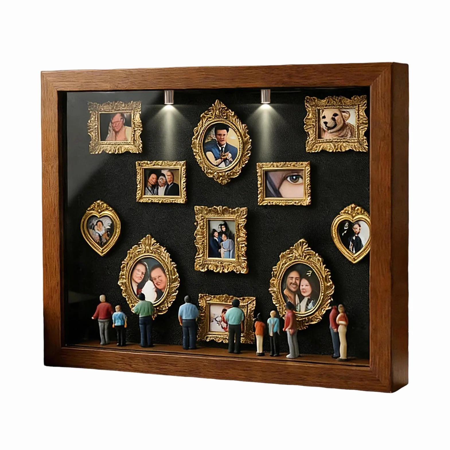DIY Mini Museum Of Us, Spersonalizowany Zestaw Wystawowy, 1 Zestaw, Ramka Pamięci Z Miniaturowym Wzorem, Pudełko Mini Sylwetka, Elegancki Akcent Domowy, Dla Par, Przyjaciół