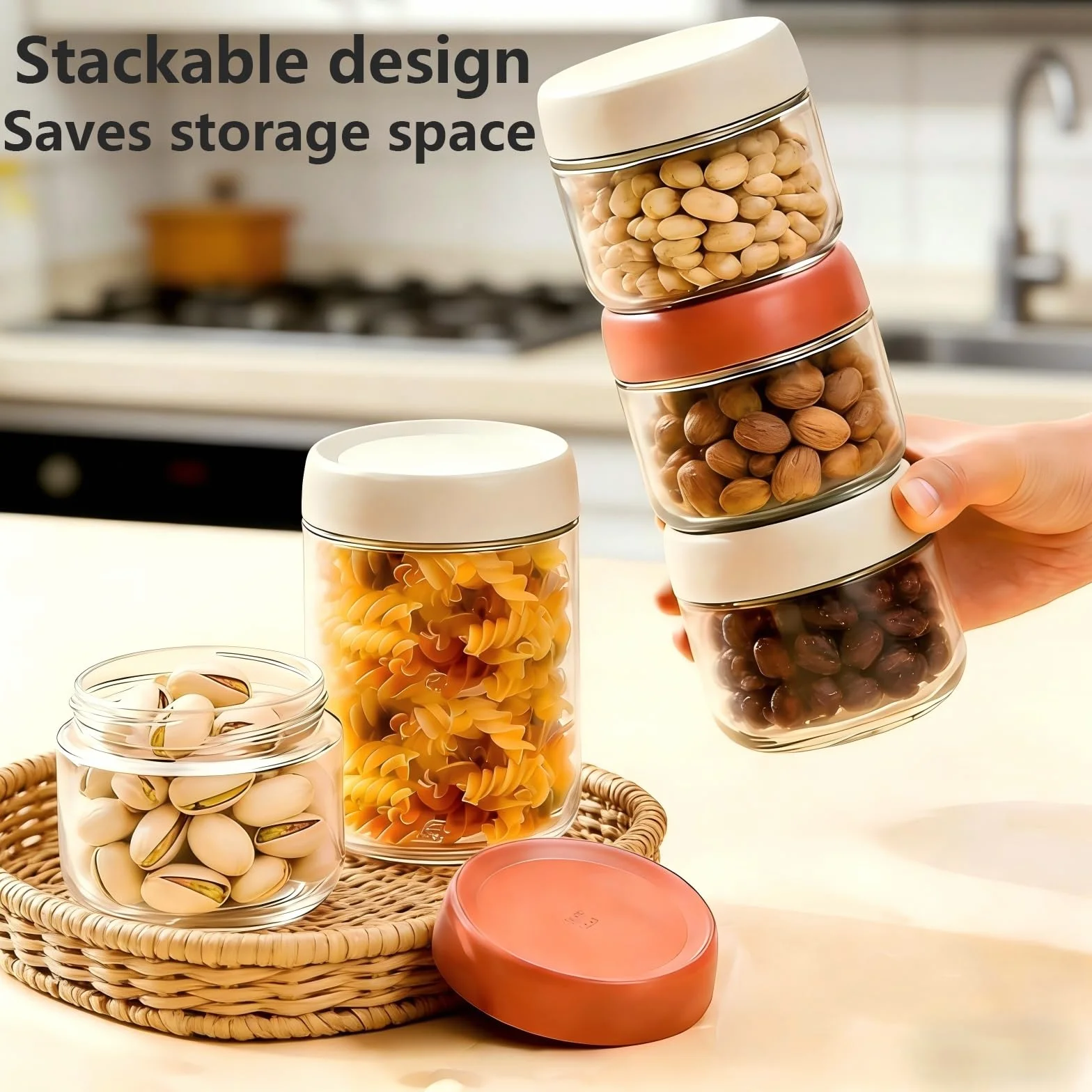 Słoiki na płatki owsiane 6 sztuk 300 ml z zakręcaną pokrywką Mason Jar