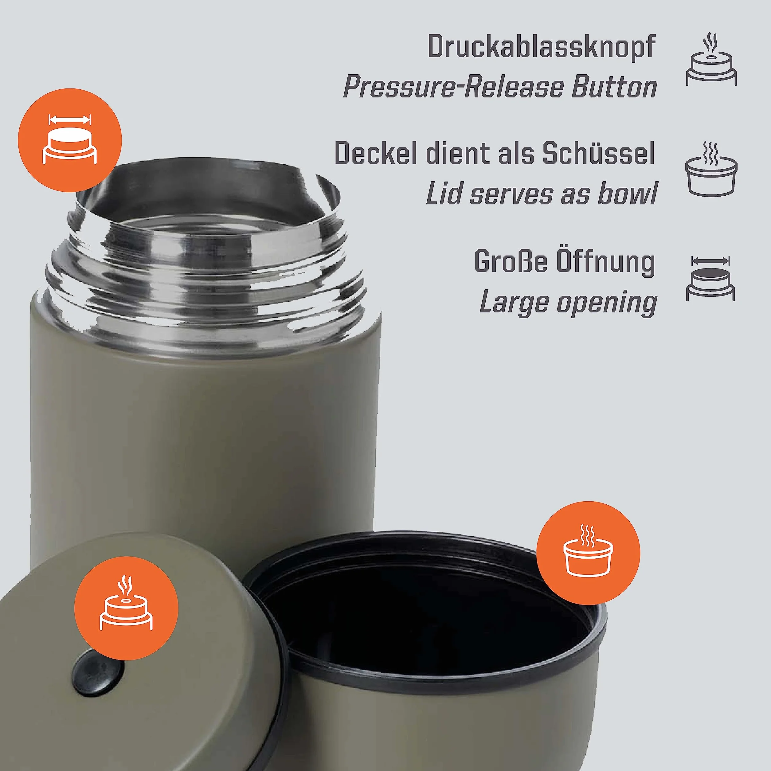 Esbit Pojemnik na Żywność 750 ml Oliwkowo Zielony
