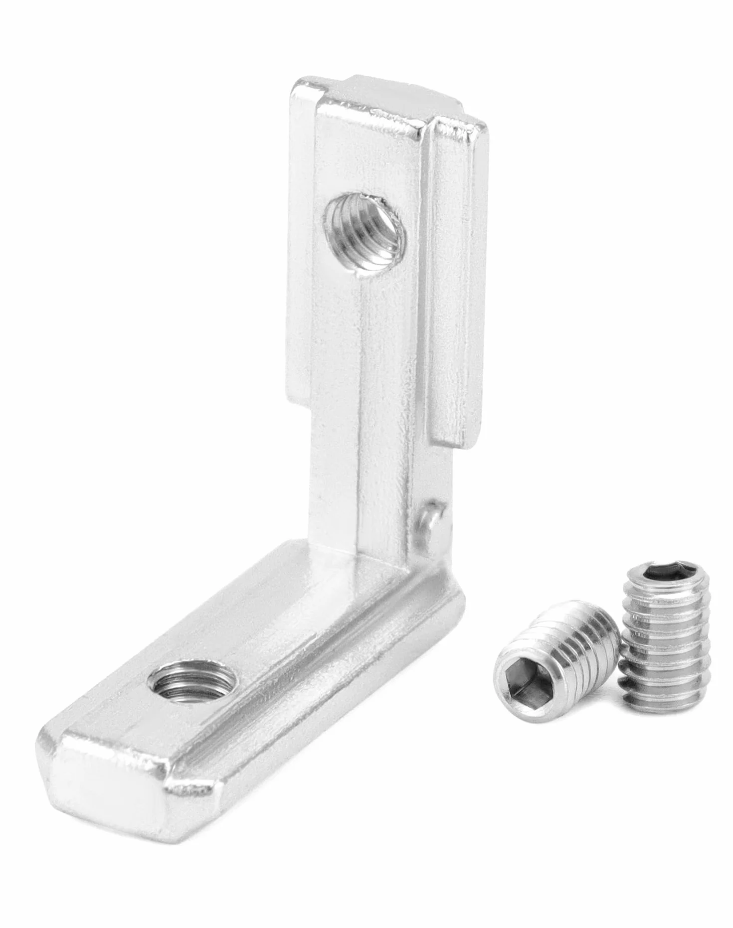 QWORK® 50szt. rowek T rowek T profil aluminiowy 2020 rowek 6 wspornik kątowy M4, 90° kształt litery L łącznik narożny wewnętrzny łącznik narożny stop cynku niklowany
