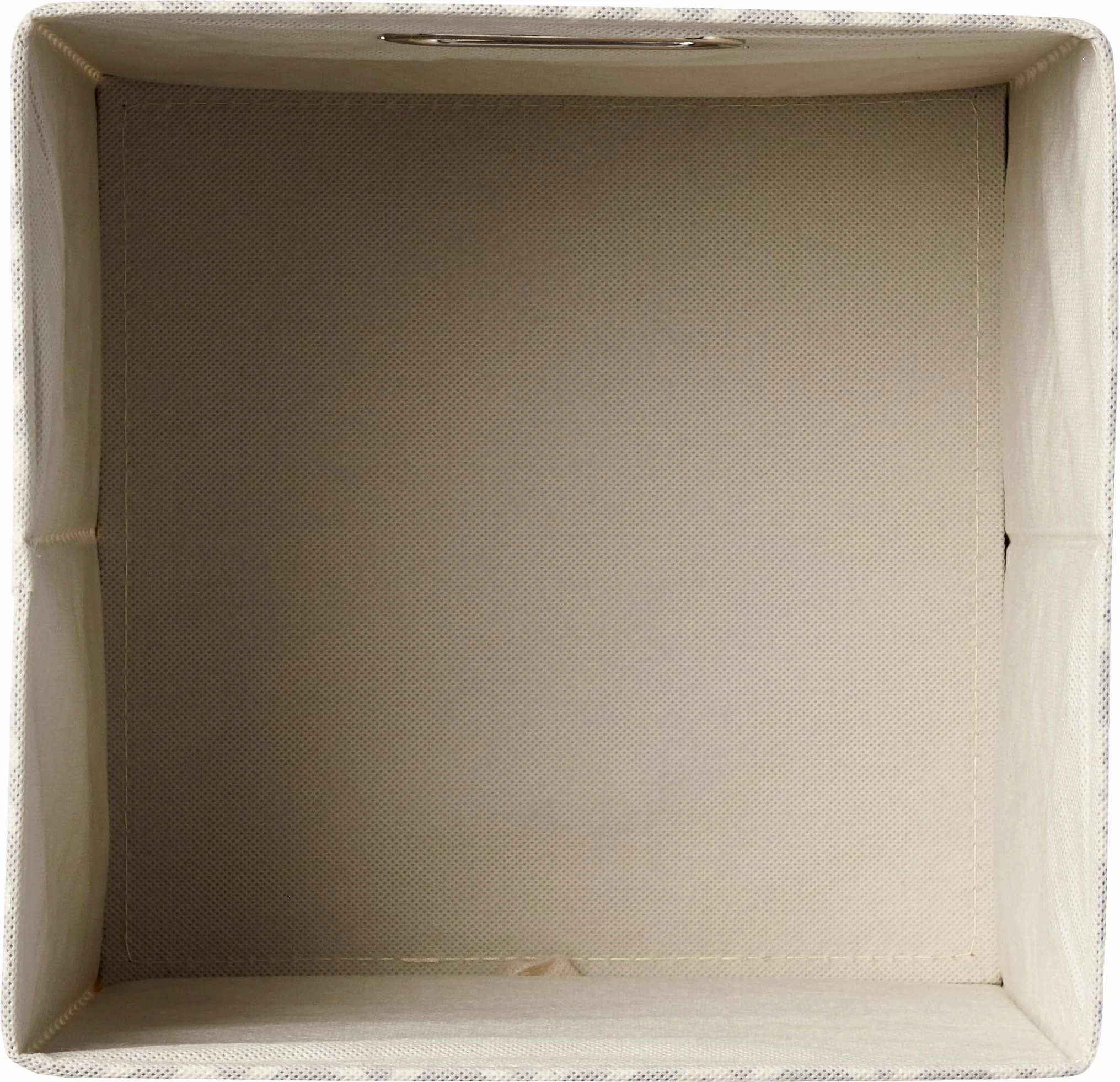 Amazon Basics Składane kostki do przechowywania z tkaniny, z owalnymi otworami, 26,7 x 26,7 x 28 cm, brązowe (Chevron Taupe), opakowanie 6 sztuk