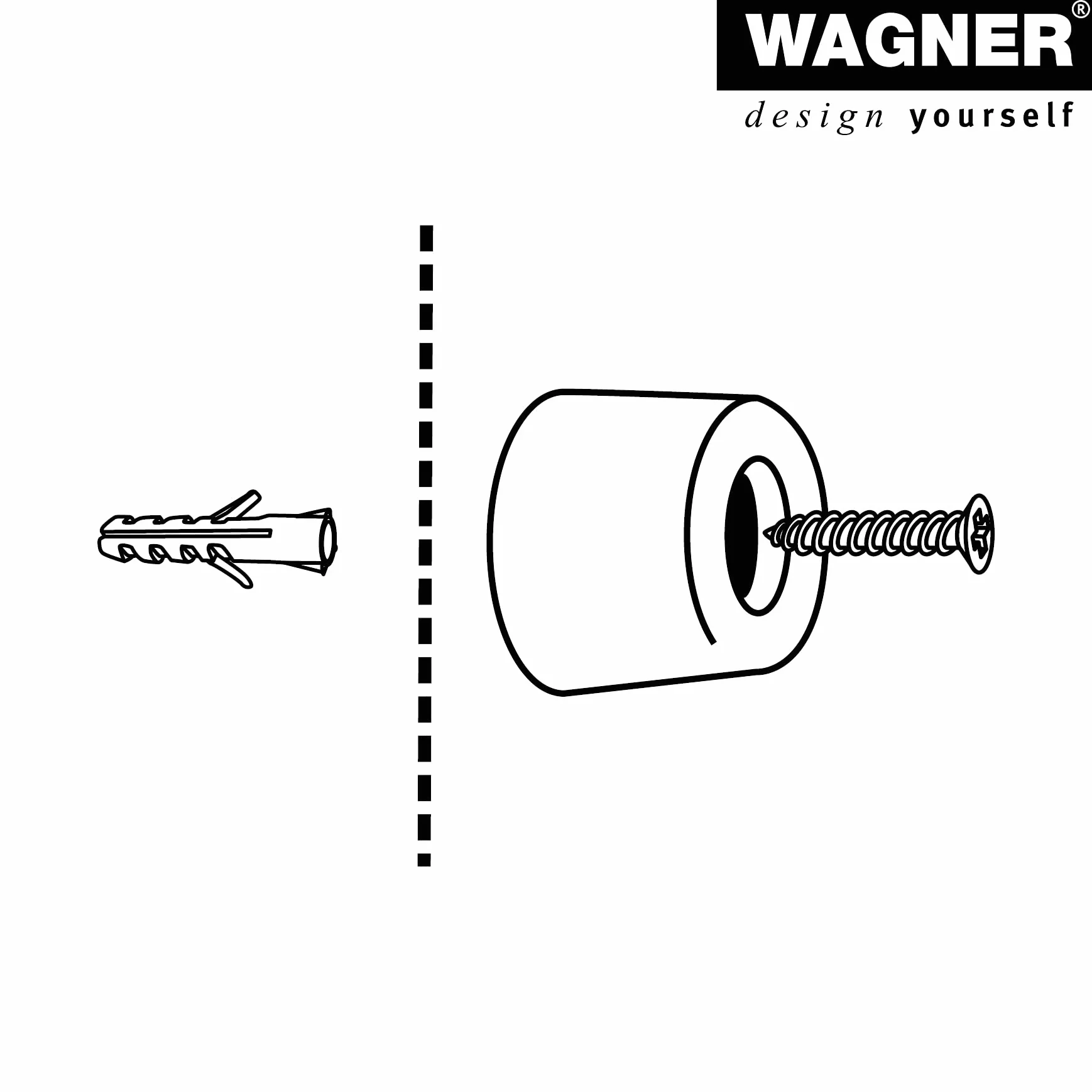 WAGNER Stoper do drzwi ściennych VULKANO MINI 4-częściowy zestaw - średnica Ø 20 x 10 mm, odbojniki z wysokiej jakości pełnej gumy, biały, do wkręcania - 15501104