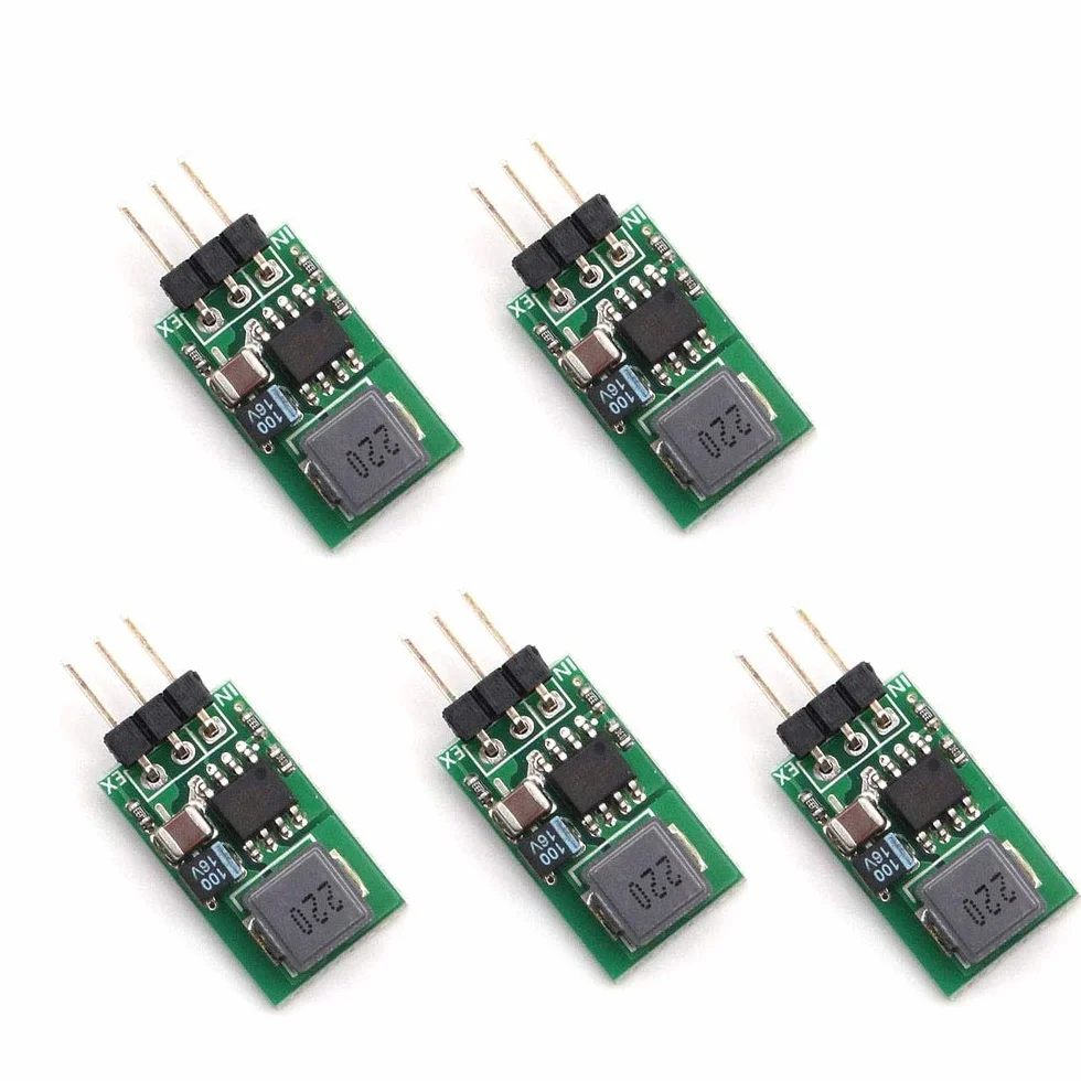 DollaTek 5 szt. 5 V 1 A mini trójzaciskowy blok regulatora zamiast wej?cia LM7805 5,5~32 V