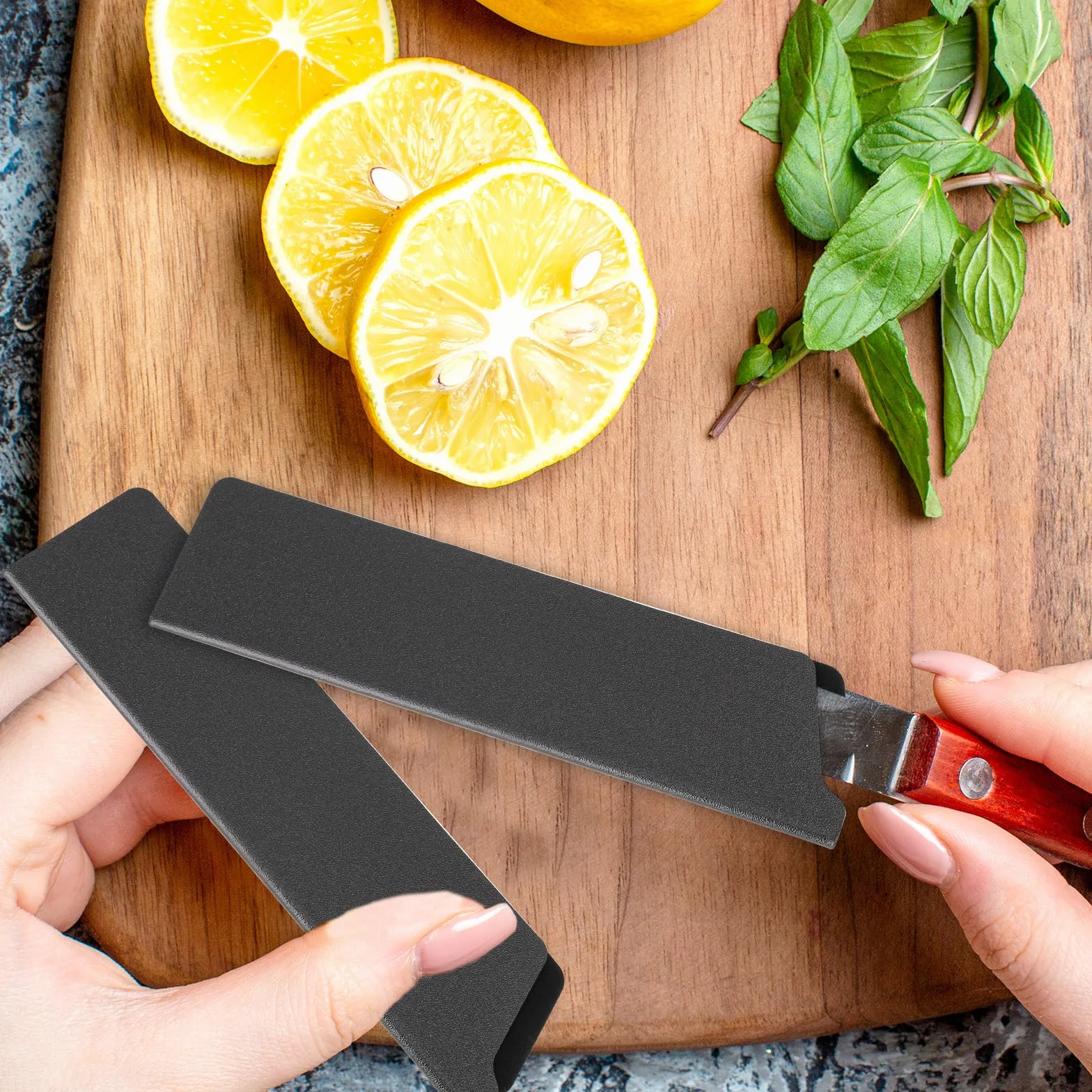 KALIONE Knives osłona na noże 3 sztuki 22 x 5 x 0,5 cm ochrona krawędzi noża