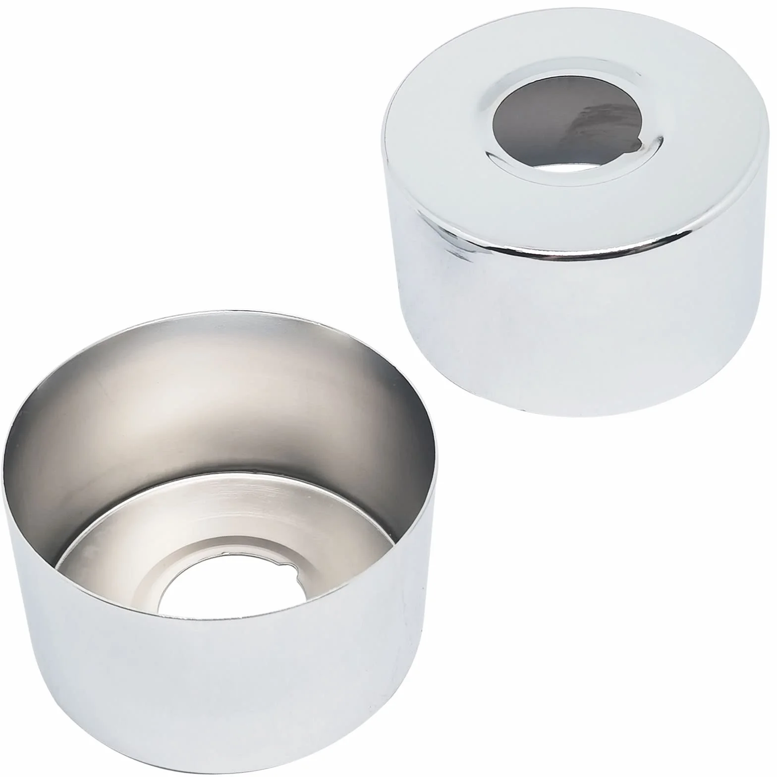 40 mm wysokiej stali nierdzewnej okrągły kran płaszczyzny dekoracyjna osłona, adapter kątowy kranu, rozeta pokrywa rury kołnierza nadaje się do rury 3/4 cala (2 szt.)