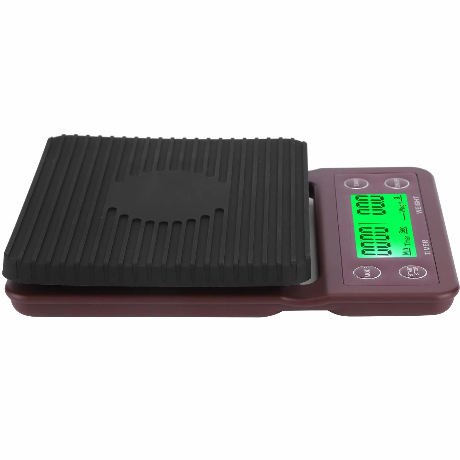 Waga do kawy z timerem, skala espresso do kawy, precyzyjna elektroniczna waga kuchenna do parzenia kawy z wyświetlaczem LCD (wino czerwone 2)