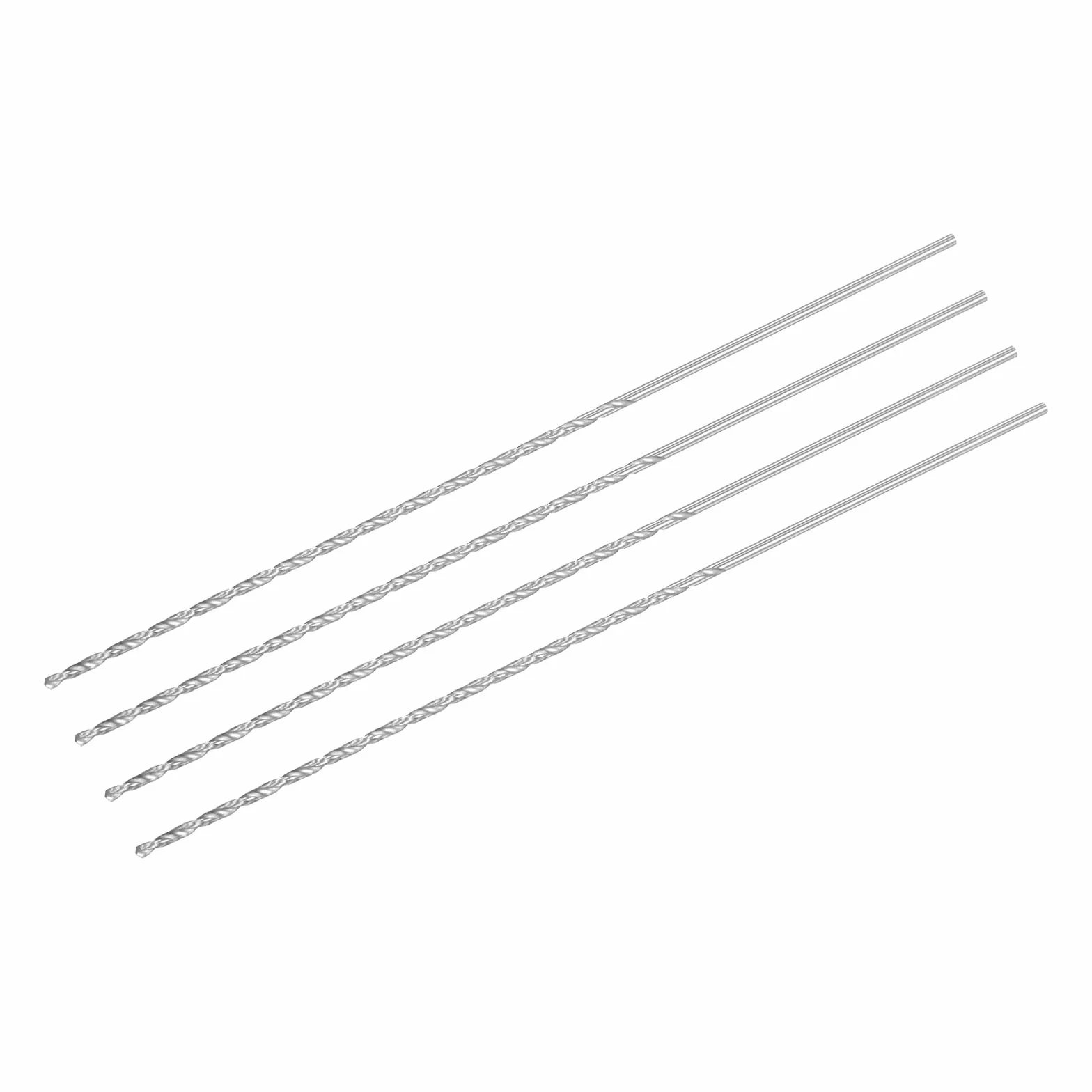 QUARKZMAN 2 mm wiertła spiralne, bardzo długie stalowe wiertła z prostym trzonkiem, długość 160 mm do drewna, plastik, aluminium, 4 szt