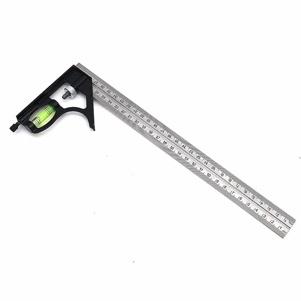 DollaTek 300 mm stal nierdzewna wielofunkcyjna kombinacja kwadrat do obróbki drewna