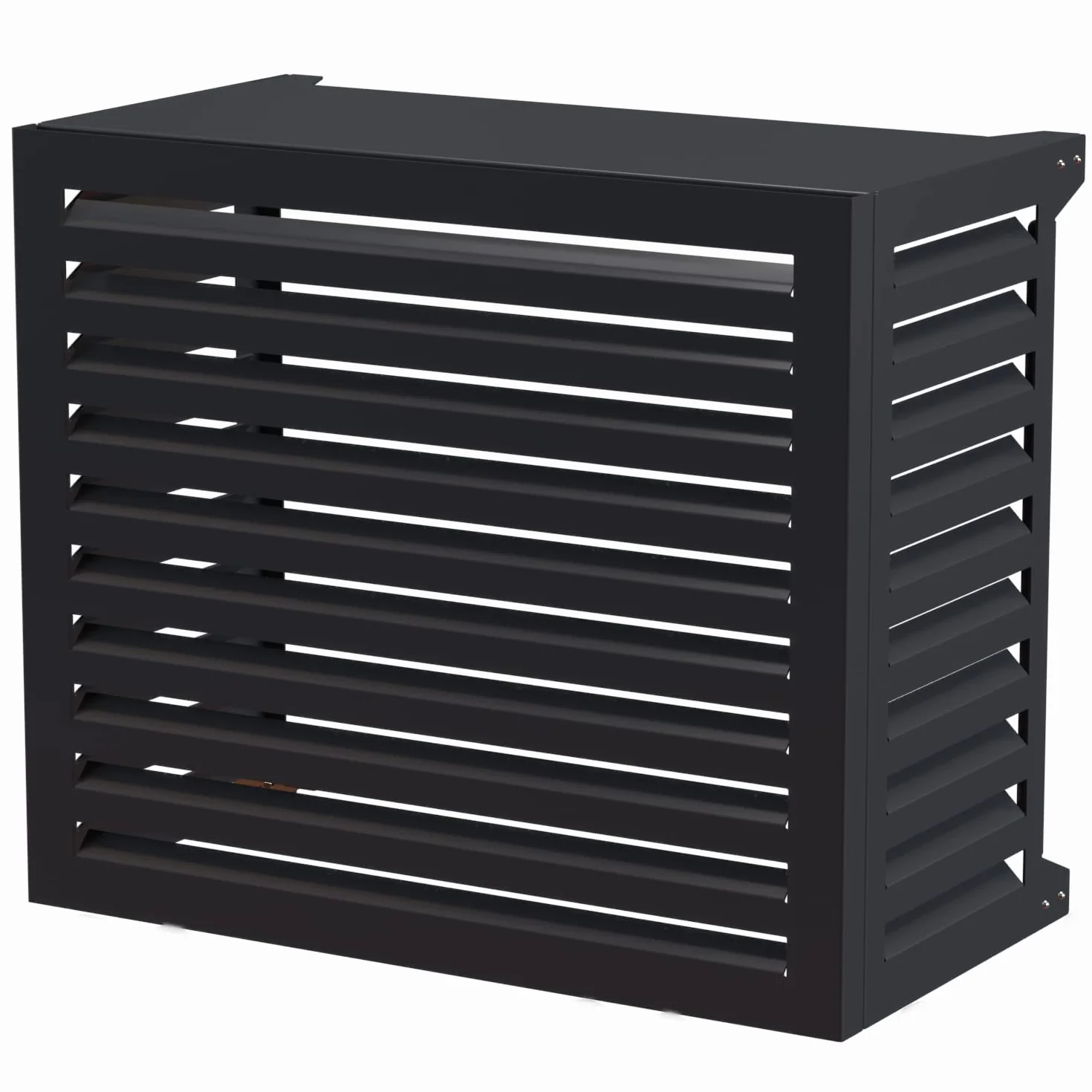 Cover Clima Blade M antracytowa osłona klimatyzacji z kompozytu aluminium, regulowane uchwyty INOX, montaż ścienny, ochrona jednostki zewnętrznej