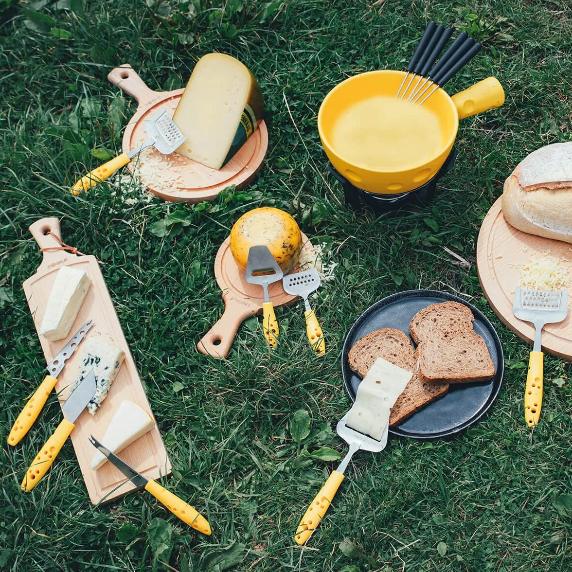 Boska Super Cheesy Zestaw do fondue 1,3 l Żółty