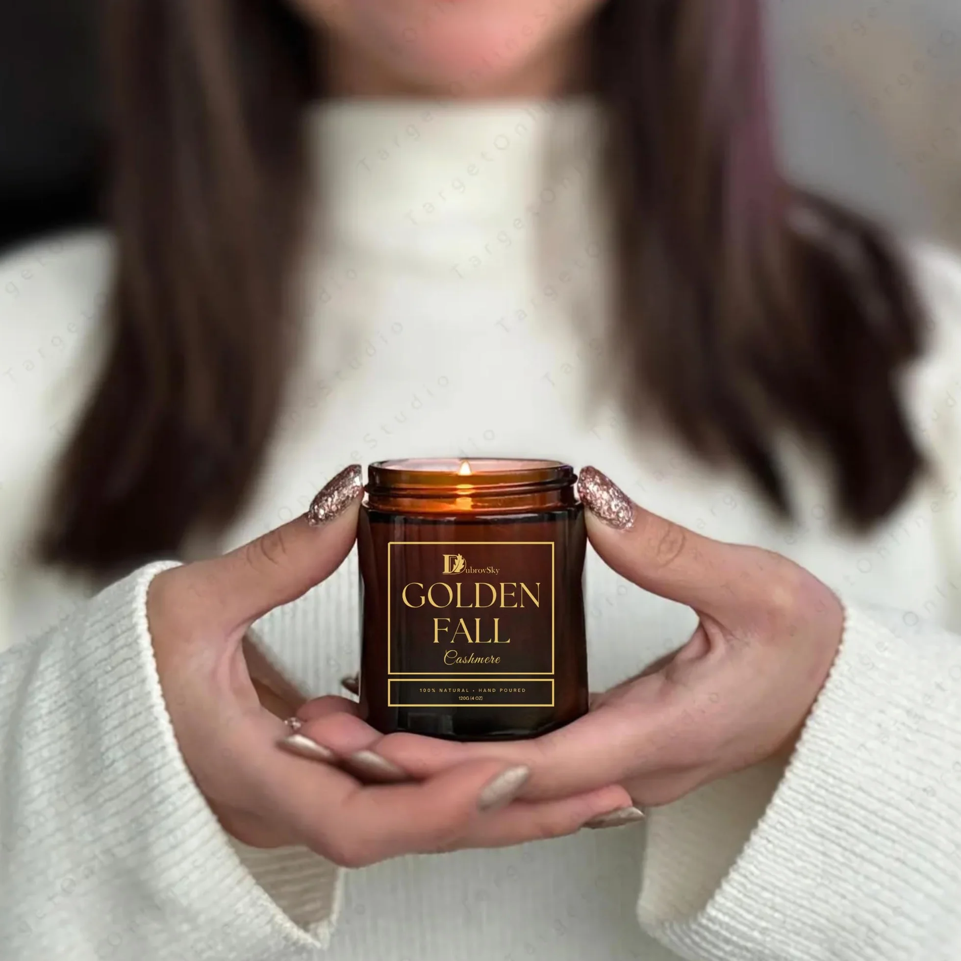 Ręcznie robione świece zapachowe zestaw "Złota jesień" – zestaw 2 szt. | Pumpkin Spice & Cashmere | świece aromatyczne w słoiku | zestaw upominkowy świec na jesień, zimę, do dekoracji i atmosfery