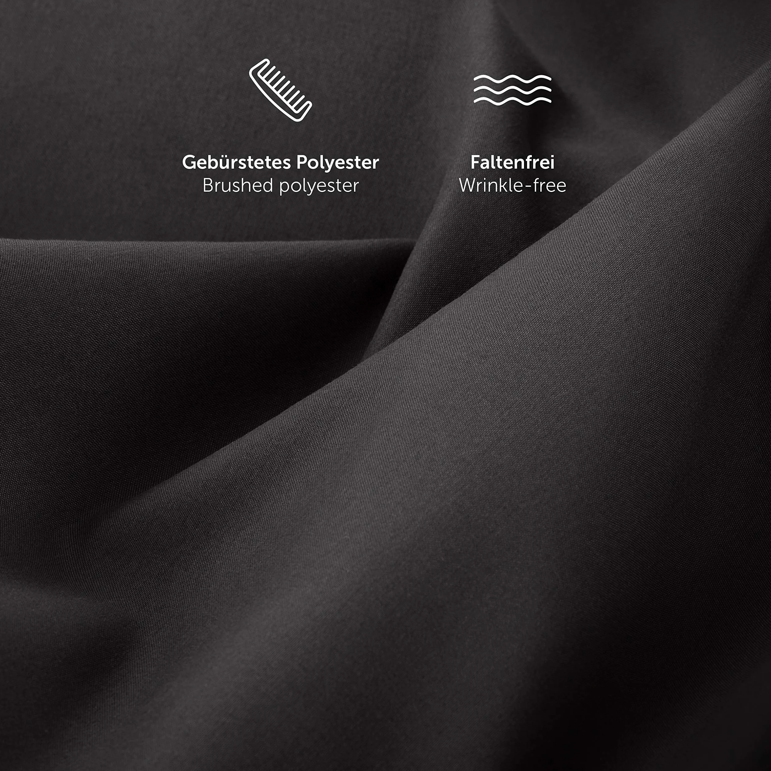 Blumtal® Prześcieradło z gumką 140x200 cm - Prześcieradło z mikrofibry 140x200 cm - Certyfikat Oeko-Tex - Antracyt