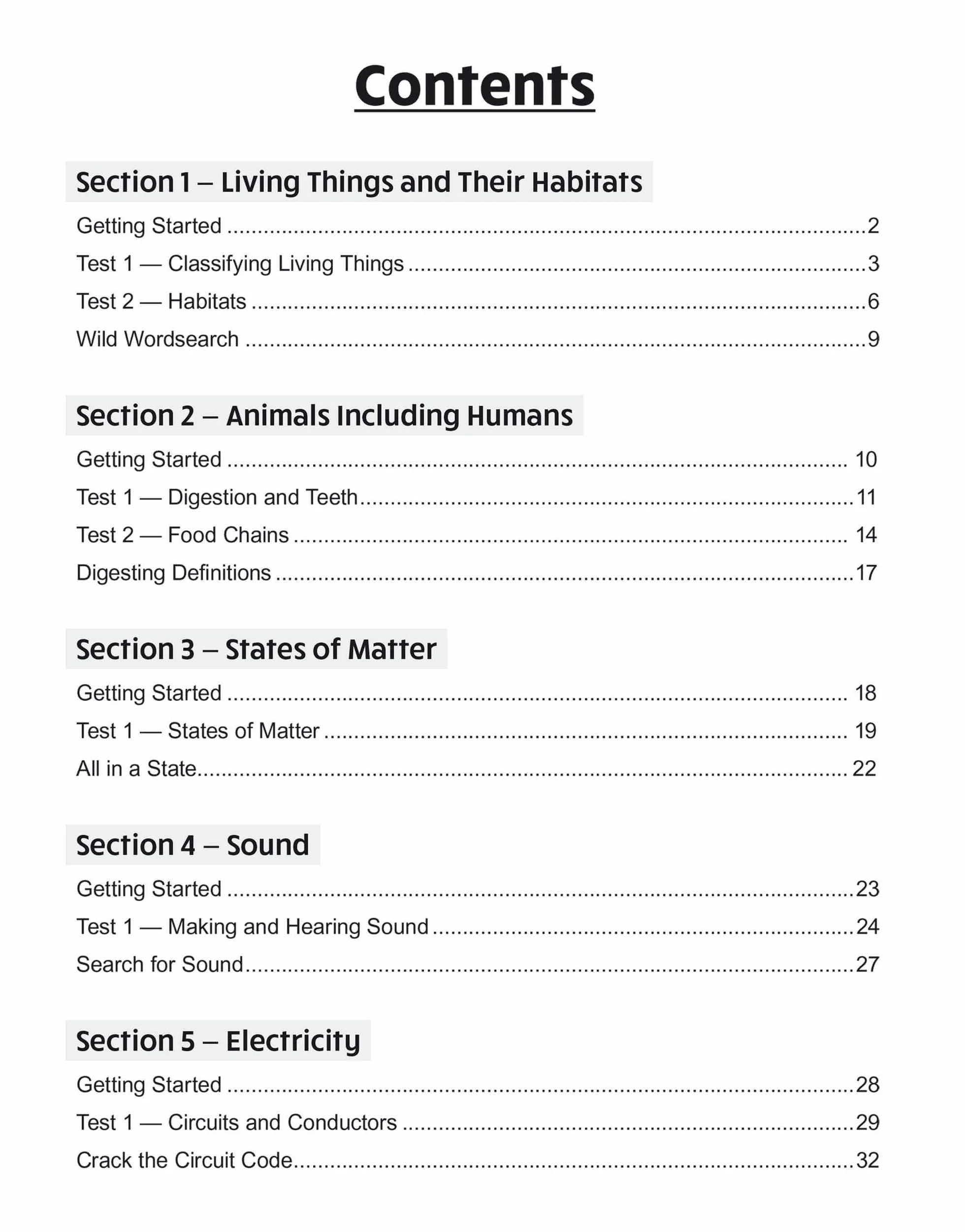 KS2 Year 4 Science 10-Minute Tests