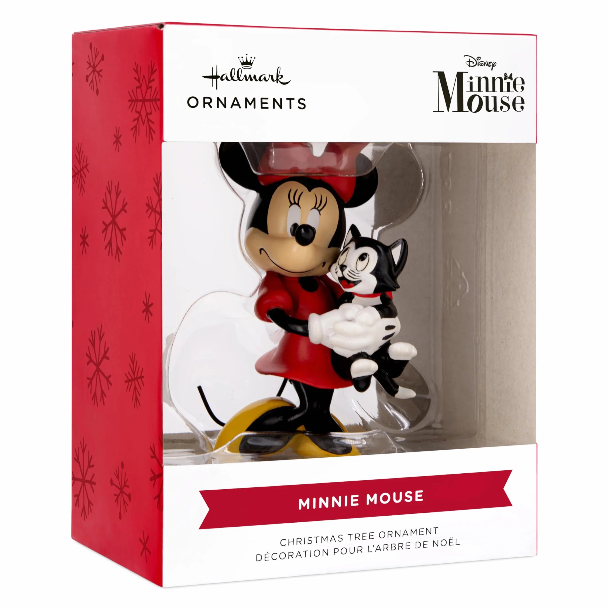 Hallmark Myszka Minnie i ozdoba Figaro, dekoracja drzewa Disneya, wisząca ozdoba, świąteczna ozdoba wisząca, prezenty na Boże Narodzenie