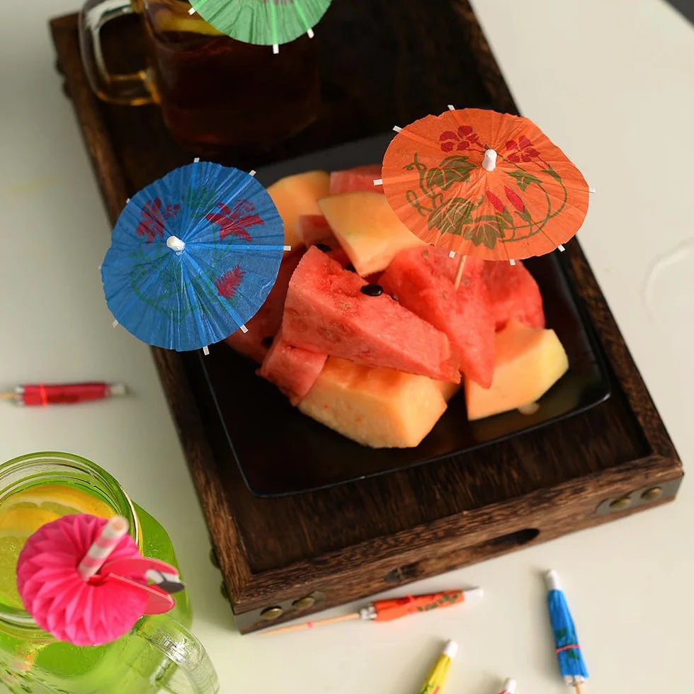 50 sztuk parasoli koktajlowych do napojów, parasolki do napojów, wykałaczki koktajlowe, parasole na babeczki, mini papierowe parasole, dekoracje imprezowe, wykałaczki do napojów, owoce