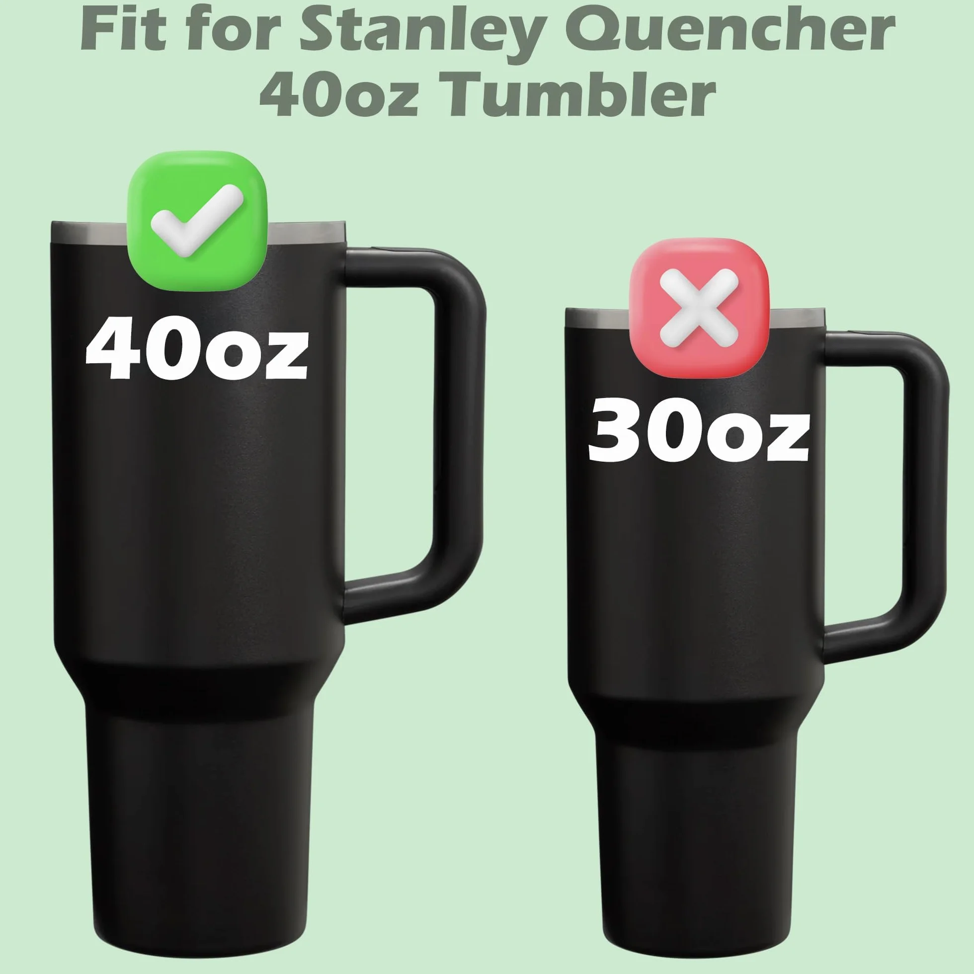 FUFRE 2 sztuki zapasowych pokrywek do kubków Stanley 20/30 oz, zapasowe pokrywki, kubki z klapką i uchwytem, wielokrotnego użytku, szczelne i pyłoszczelne kubki do akcesoriów Stanley Cup (różowe)