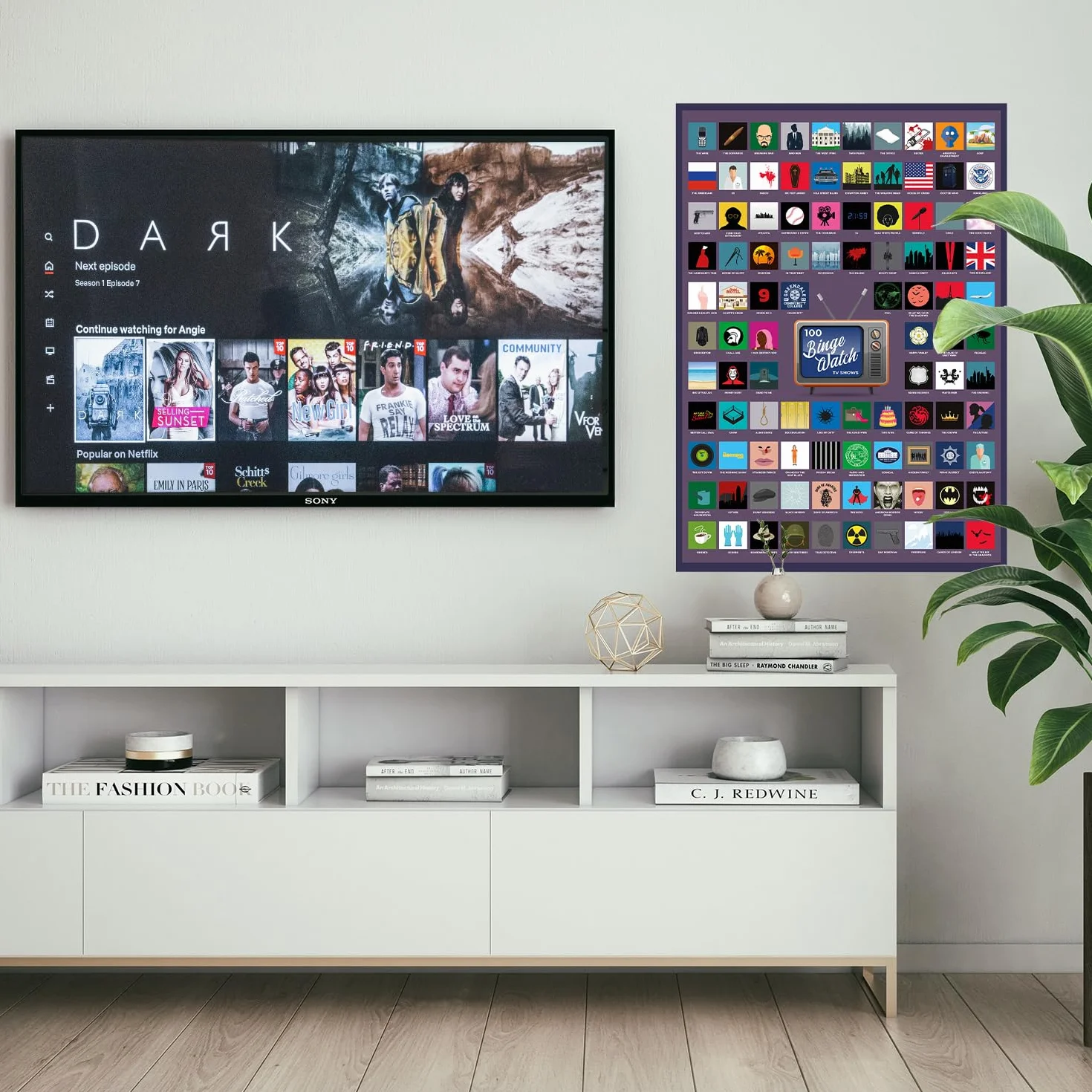 Plakat zdrapka 100 najlepszych seriali - 100 seriali, które musisz zobaczyć - Mad Monkey