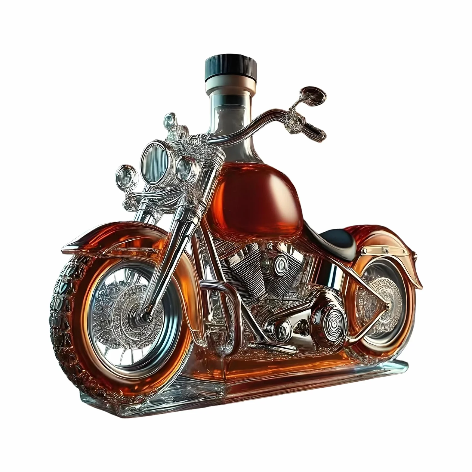 Karafka do wina szklany napowietrzacz alkoholu motocykl vintage butelka na napoje