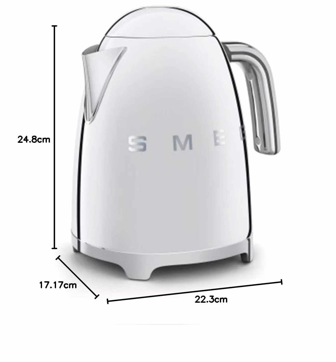Smeg KLF03SSEU bouilloire 1,7 L 2400 W Acier inoxydable