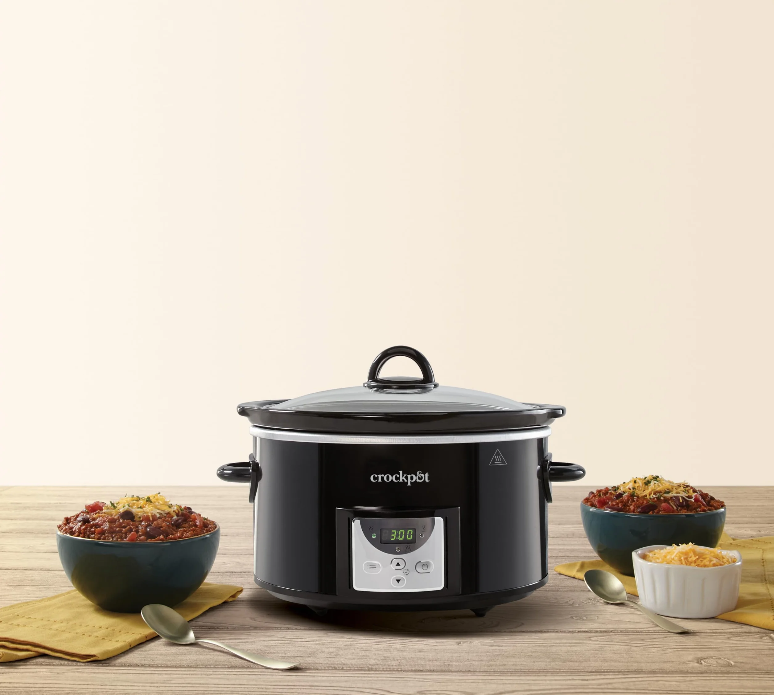 Crockpot cyfrowy wolnowar | 3,5 l (od 3 do 4 osób) | programowalny timer | wtyczka UE z 2 bolcami | czarny [CSC113X]