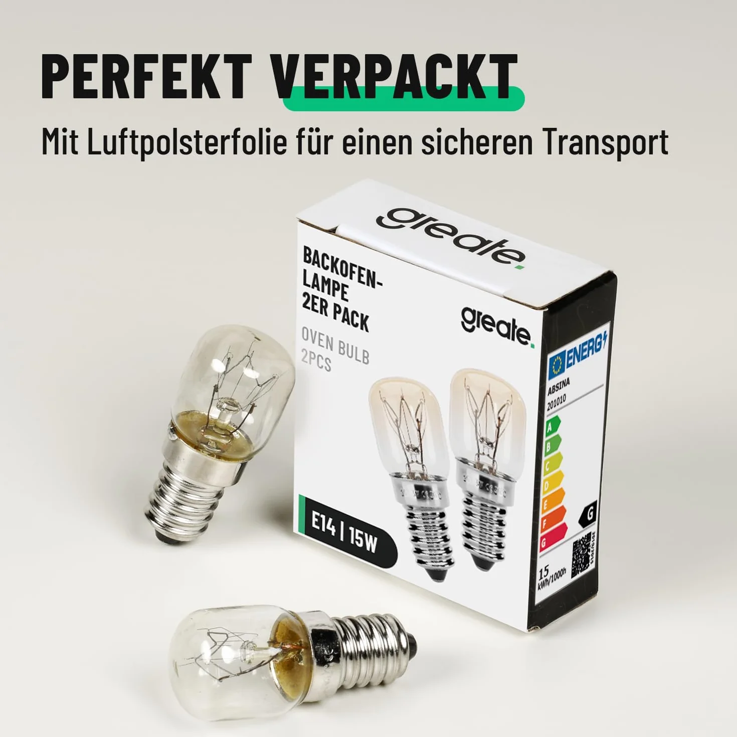 greate Lampa do piekarnika, E14, 15 W, 2 sztuki, odporna na temperaturę do 300 stopni, do piekarnika, grilla, lampy solnej, kuchenki mikrofalowej – żarówka do piekarnika z kapsułką T22, 75 lumenów i