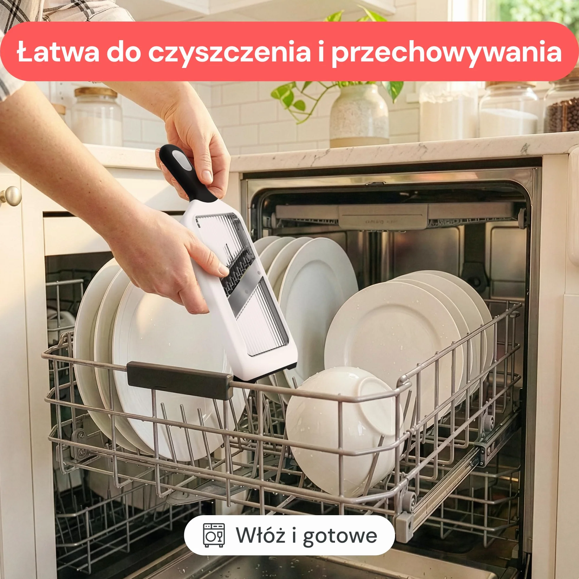 Fullstar 2-w-1 Mandolina i Julienne do Warzyw - 4 Regulowane Ustawienia Grubości - Krajalnica do Warzyw do Cebuli Ogórka Ziemniaków Marchewka Sałatka - Narzędzia i Gadżety Kuchenne