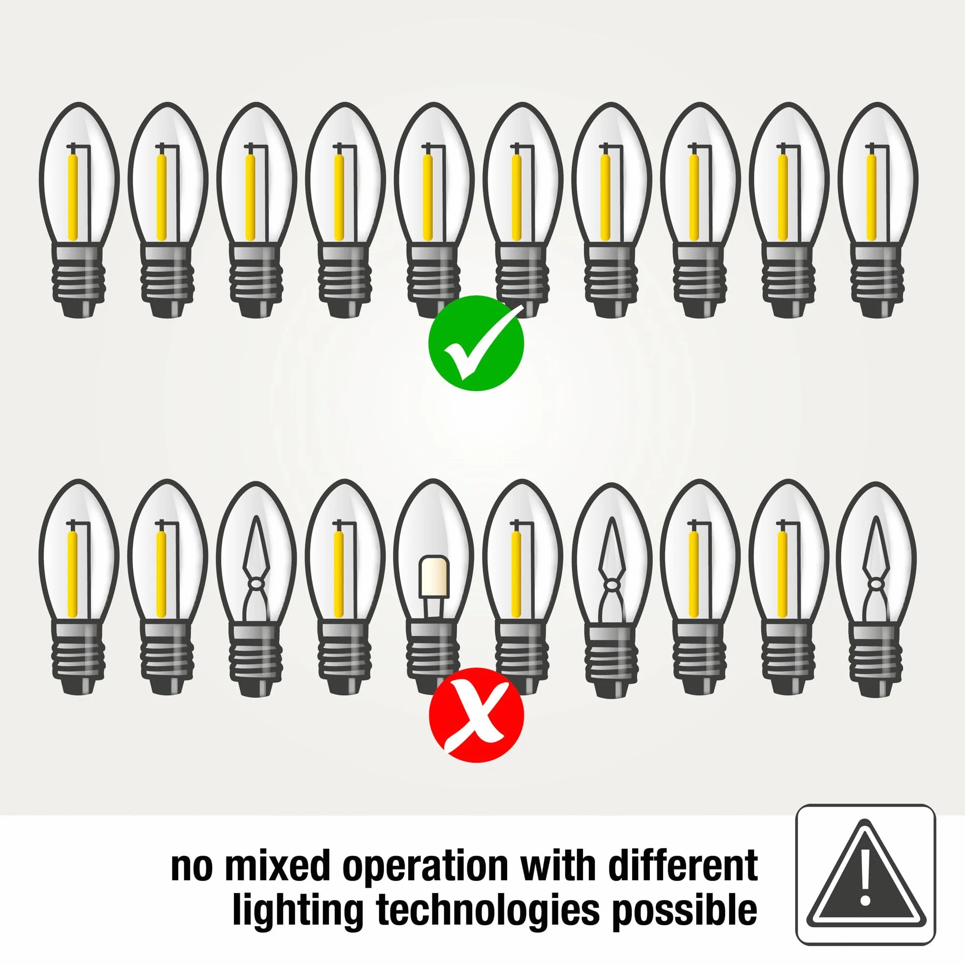 hellum Zapasowe świece LED filament 12 V 0,5 W do łańcuchów świetlnych i łuku świetlnego, 3 sztuki świec ryflowanych E10 (Ø 10 mm) pasują do 20 punktów świetlnych, 17 lumenów, zapasowe świece, łańcuch