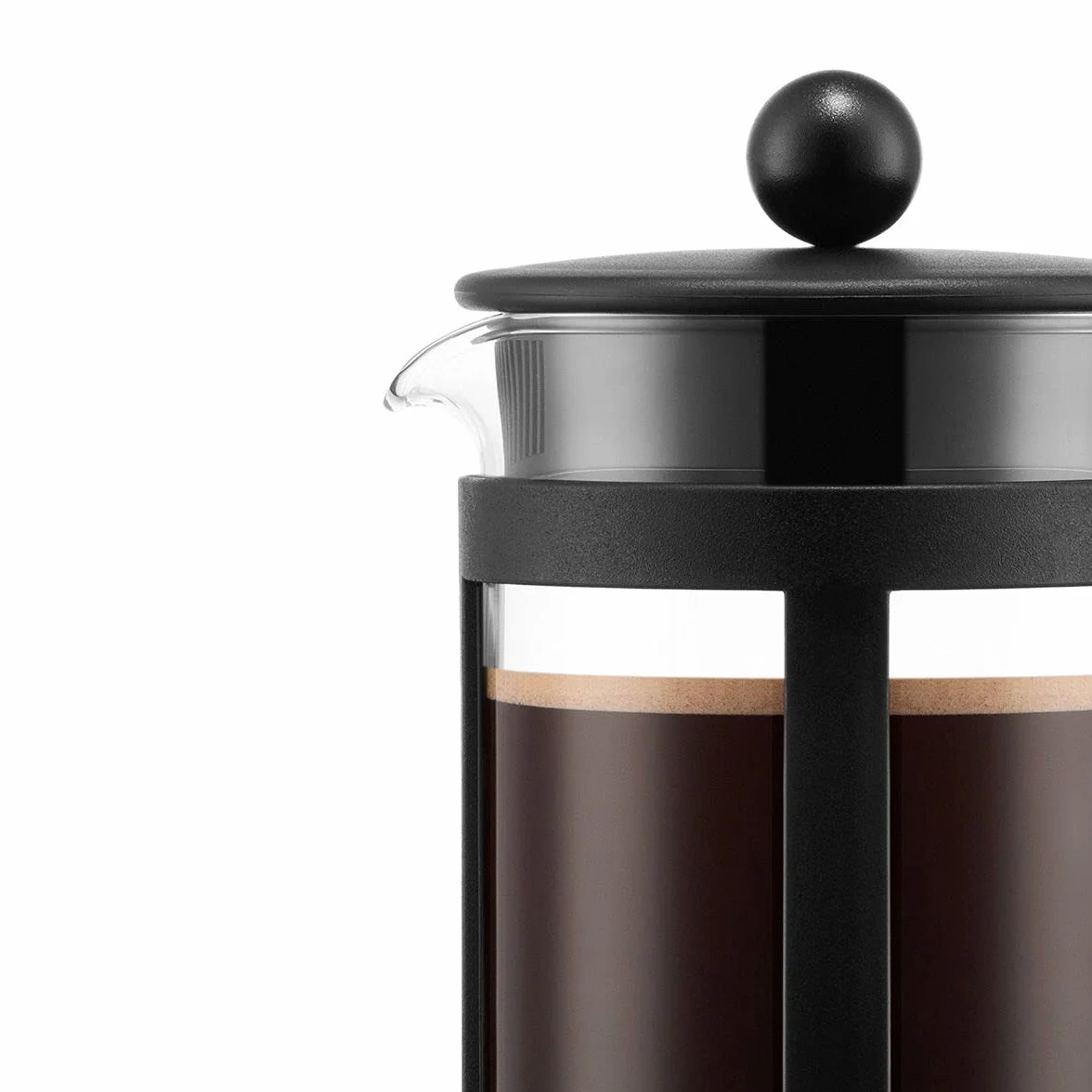 Bodum 1784-01 KENYA zaparzacz do kawy (system prasy Franch, nadaje się do mycia w zmywarce), czarny, 0,5 l, 4 filiżanki