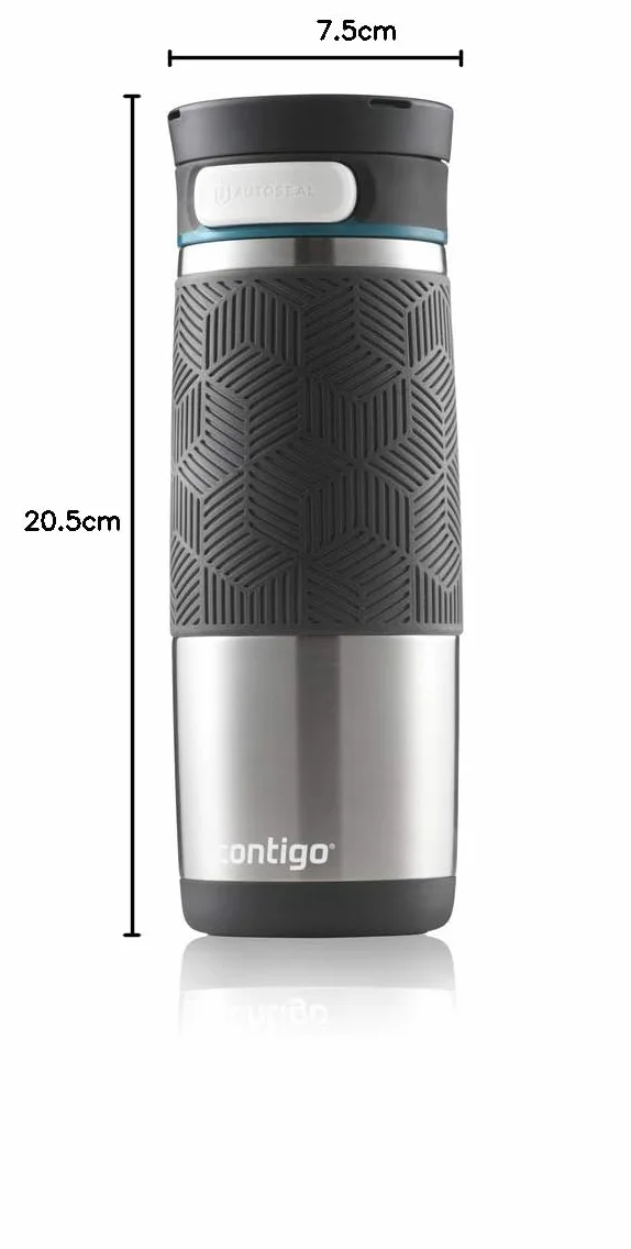 Contigo Transit Autoseal kubek podróżny, kubek termiczny ze stali nierdzewnej, termos próżniowy, szczelny kubek, kubek do kawy z łatwą do czyszczenia pokrywką, 470 ml