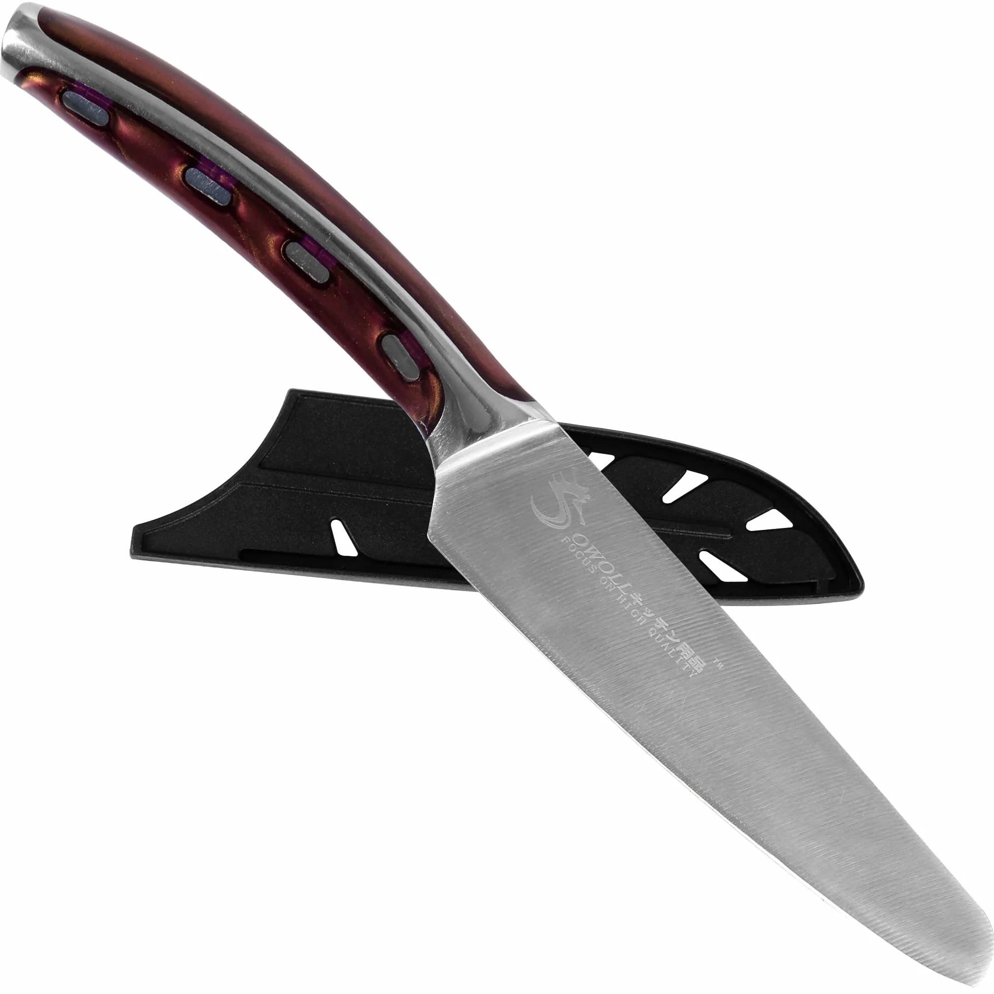 XYJ Stainless Steel Utility Knife, 5 Inch Kitchen Knife With Sheath, Meat Cleaver for Meat Cutting, Vegetable Fruit Slicer Knife, Portable Outdoor Camping for Special Day