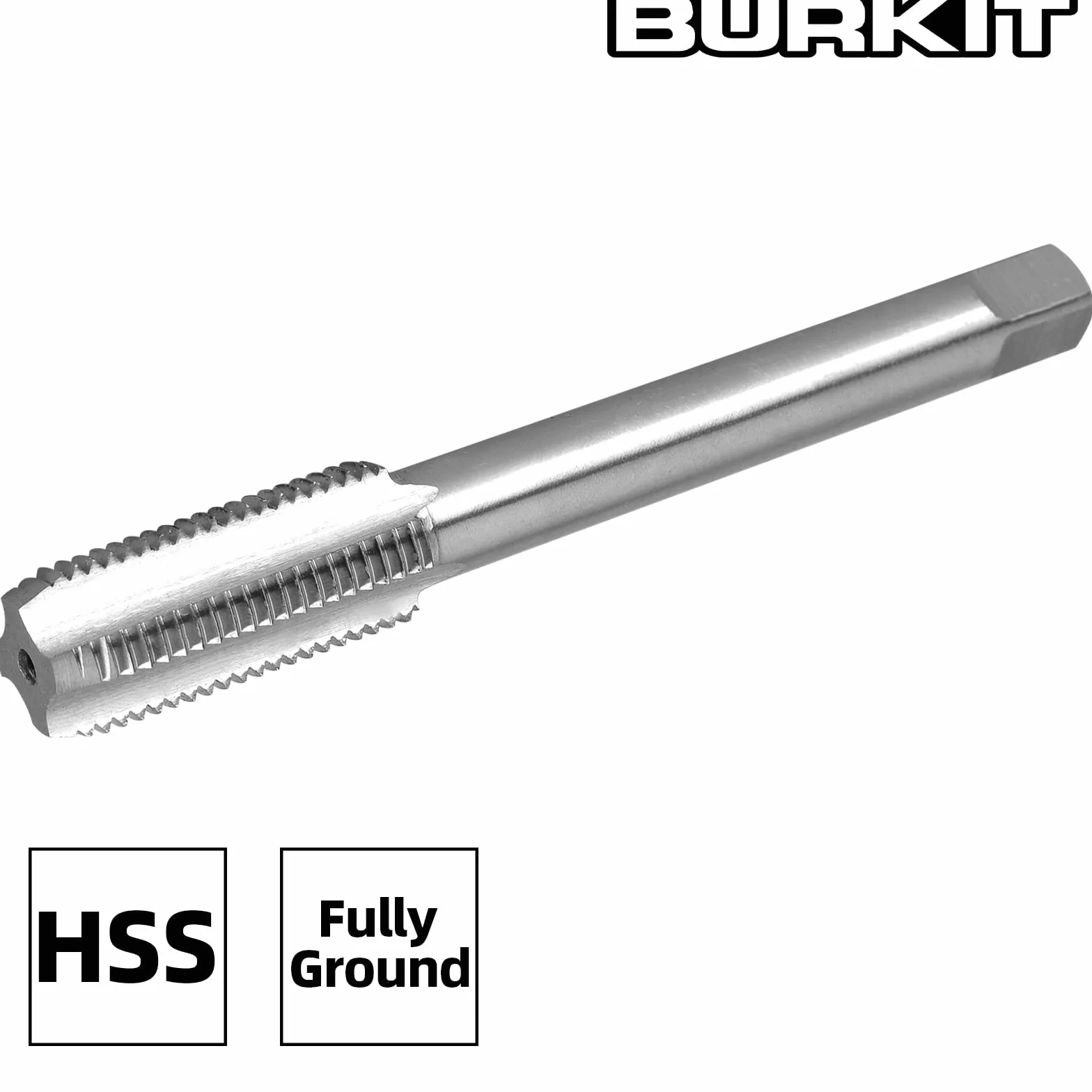 Burkit M12 x 2 gwintownik praworęczny, HSS M12 x 2,0 prosty karbowany kran maszynowy