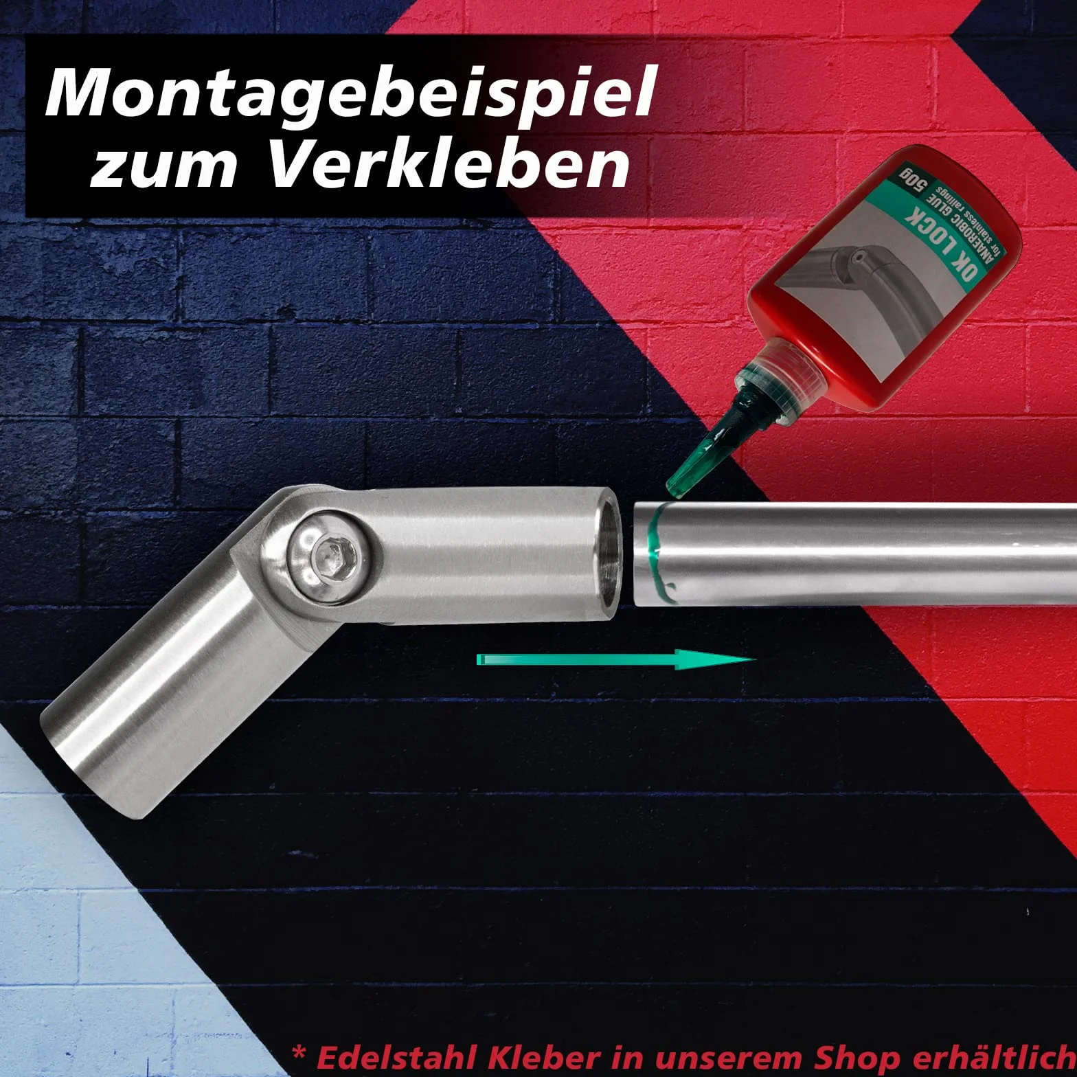 Łącznik przegubowy, elastyczny łącznik z przegubem, pręt, uchwyt do trawersu – 4 x łącznik regulowany 10 mm ze stali nierdzewnej V2A do pręta, okrągłego pręta, balustrady schodowej, balustrady PRIOStahl