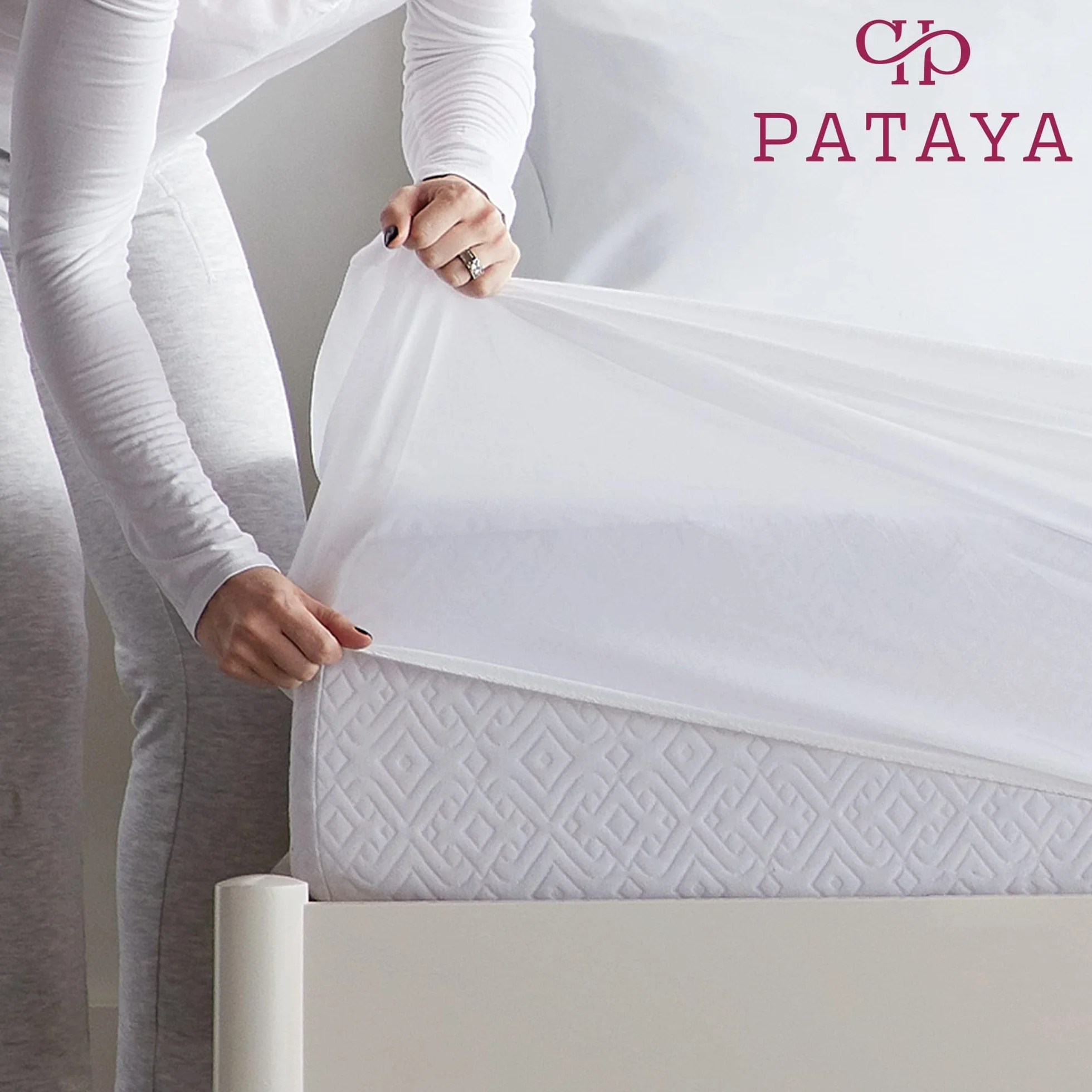 PATAYA Ochraniacz materaca 90 x 190 cm - Alese Matelas, wodoodporna nakładka na materac i materac z nietrzymaniem moczu, ochrona przed wilgocią, mata na nietrzymanie moczu (90x190 cm)