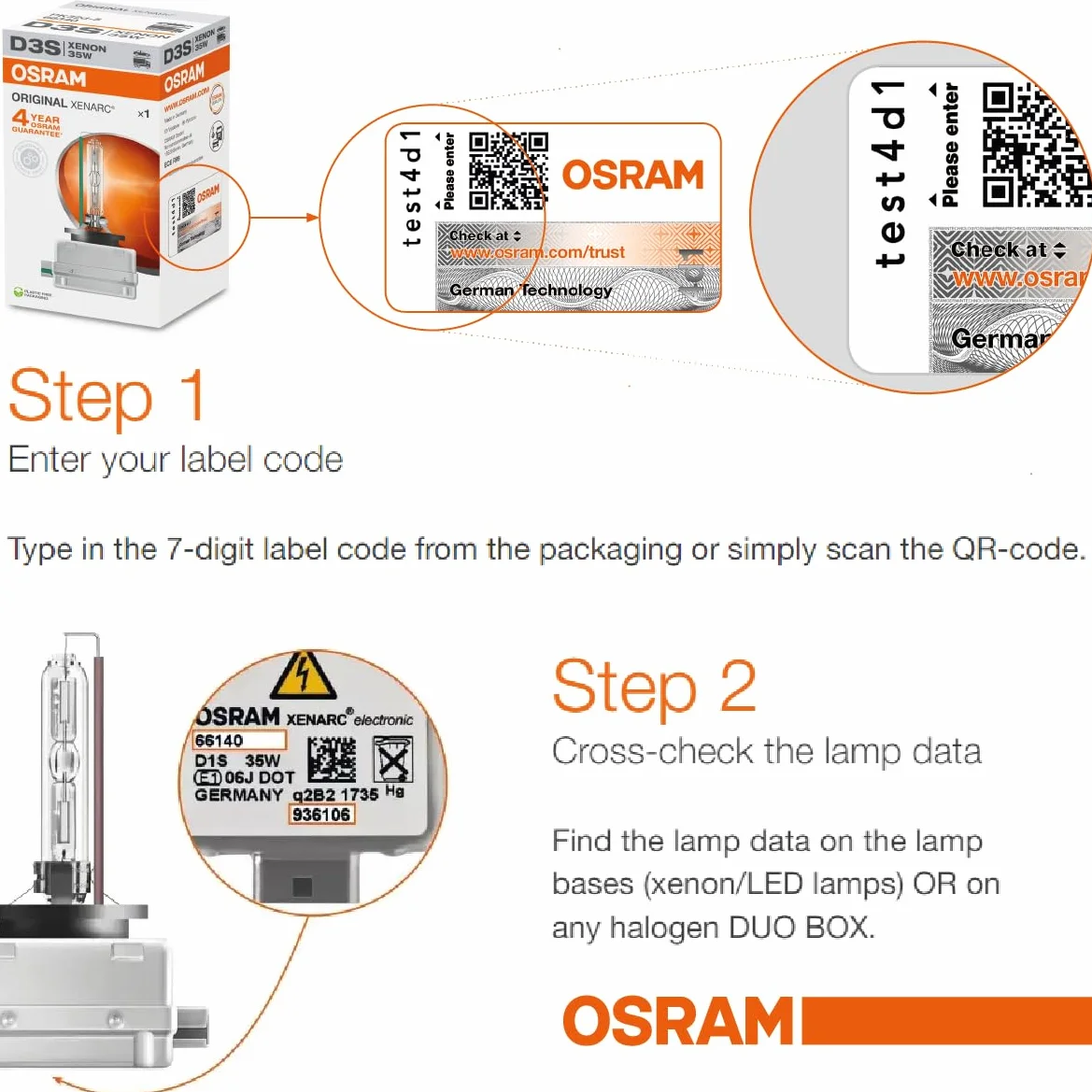 Osram 66340HBI Xenarc 35W D3S PK32D-5 4600K HID Xenarc foco de xenón (zestaw 2)