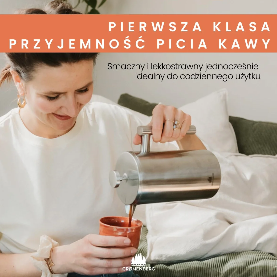 Groenenberg French Press I Wysokiej jakości francuska prasa z funkcją utrzymywania ciepła I Ekspres do kawy w różnych rozmiarach od 300 ml do 1 litra (1000 ml)