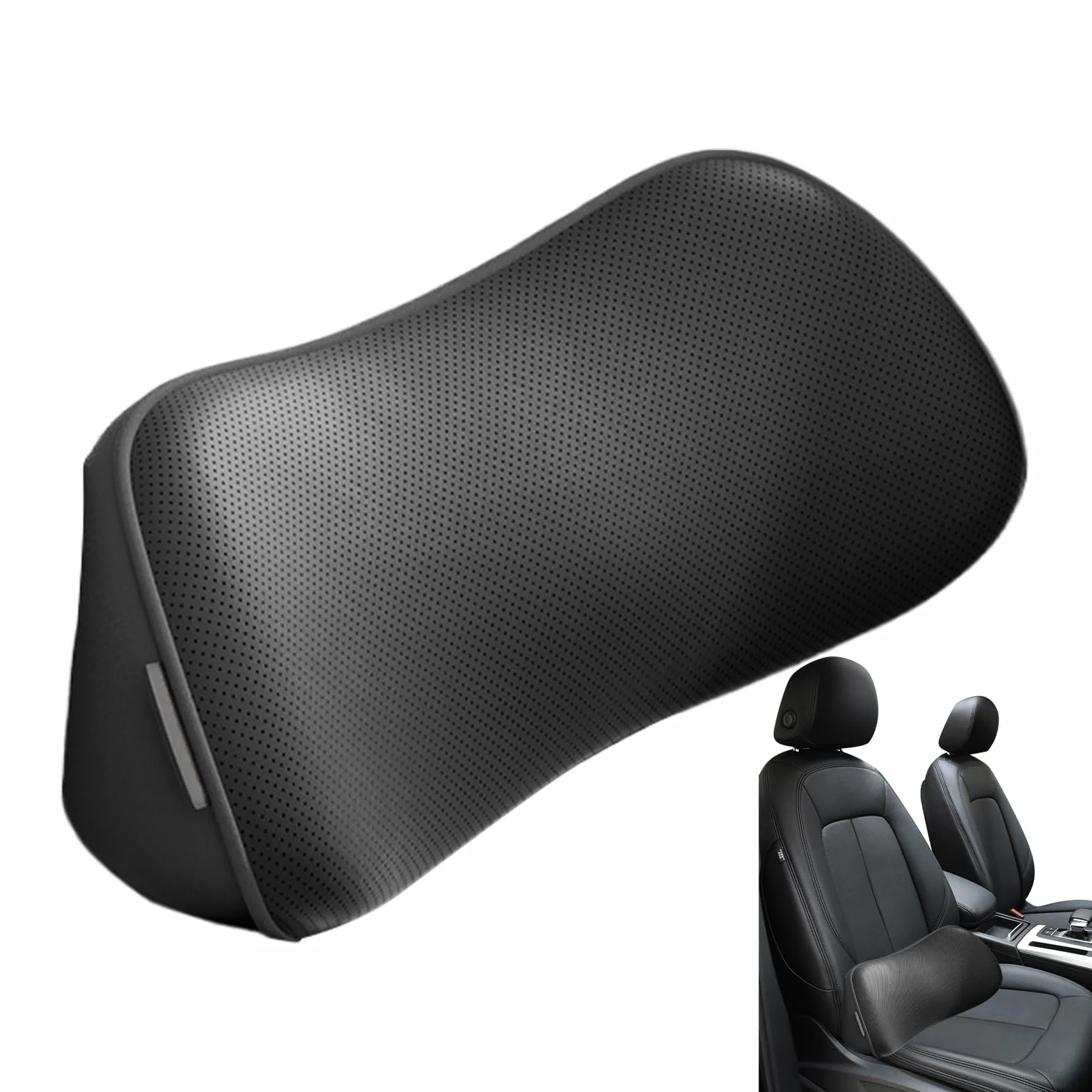 Ergonomic Lumbar Pillow - Car and Chair Back Support | Memory Foam with Adjustable Strap, Non-Slip Cushion Perfect for Driving, Office Chair, Home Seat, Lower Back Reliefs