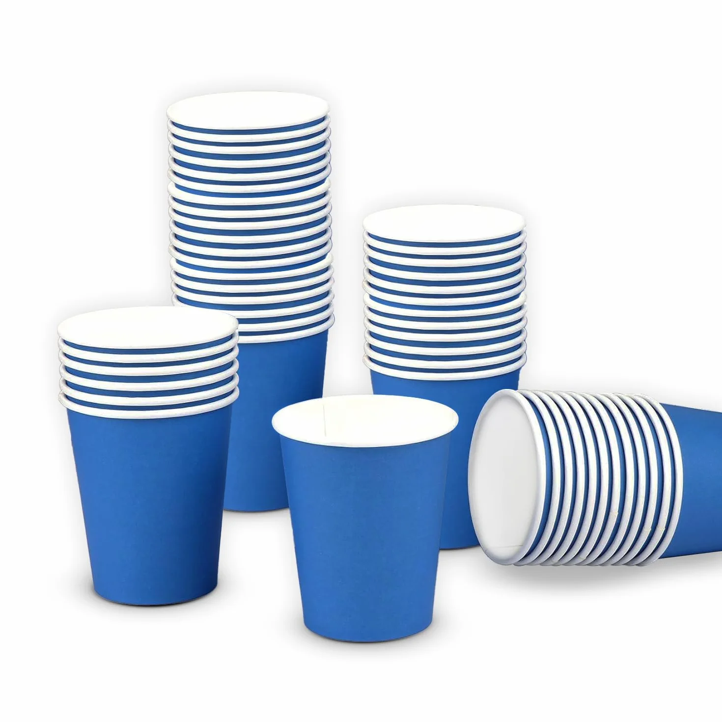 Talking Tables 60 x niebieskie jednorazowe kubki papierowe na artykuły na przyjęcie urodzinowe ślub wakacje napoje DIY 250 ml