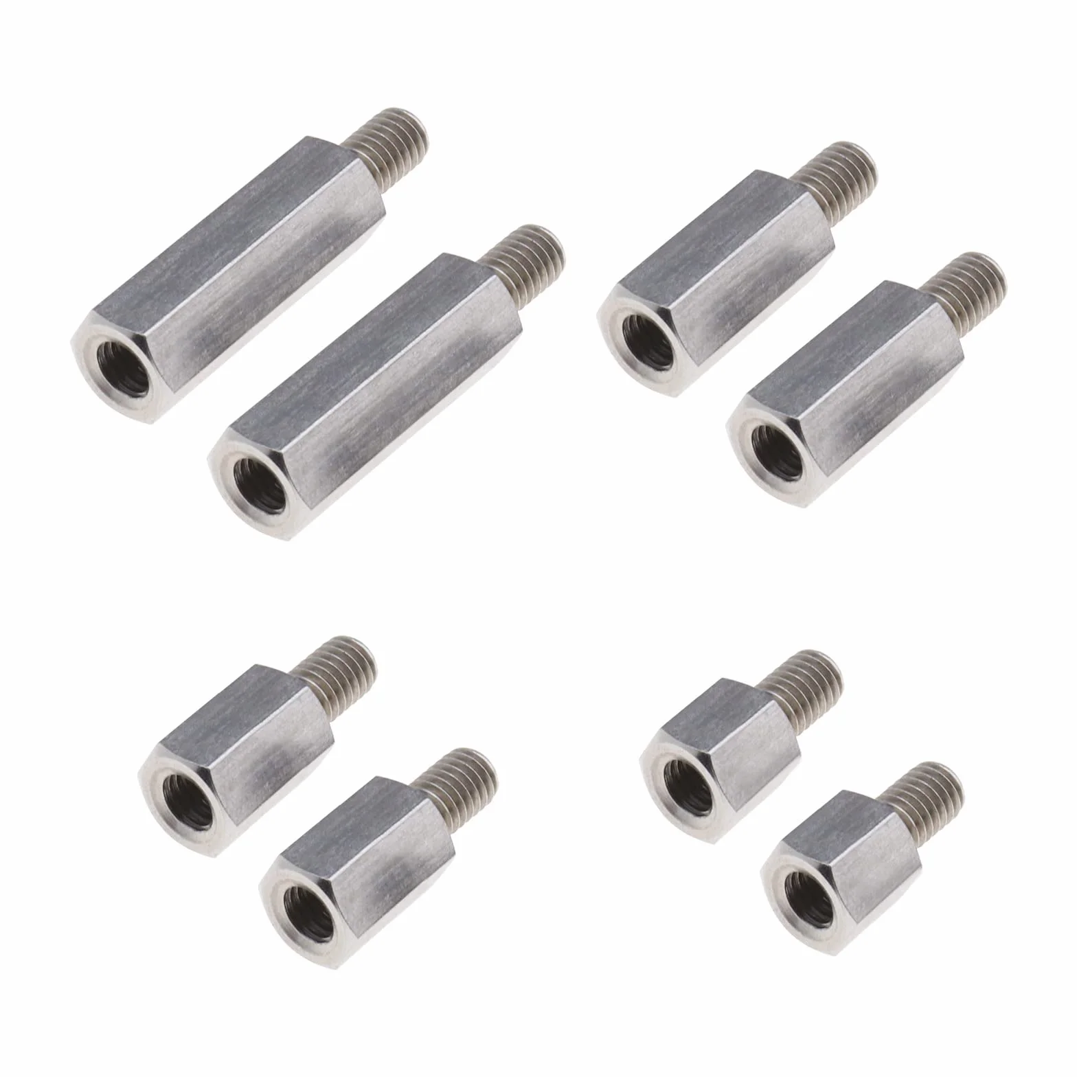 8 szt. pojedyncze wkręty sześciokątne wsporniki dystansowe męskie do żeńskie gwint 10 mm 15 mm 20 mm 30 mm M6 x M6 do łączników PCB sześciokątnych akcesoria sprzętowe stal nierdzewna