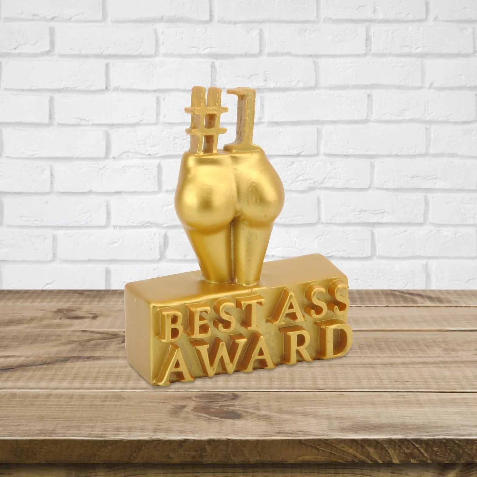 HENGBIRD Best Award, statuetka Best Award, nagroda za najlepszego asa, ręcznie rzeźbiona dekoracja, kreatywna rzeźba ciała, wyróżnienie najlepszego tyłka, dekoracja na biurko z żywicy