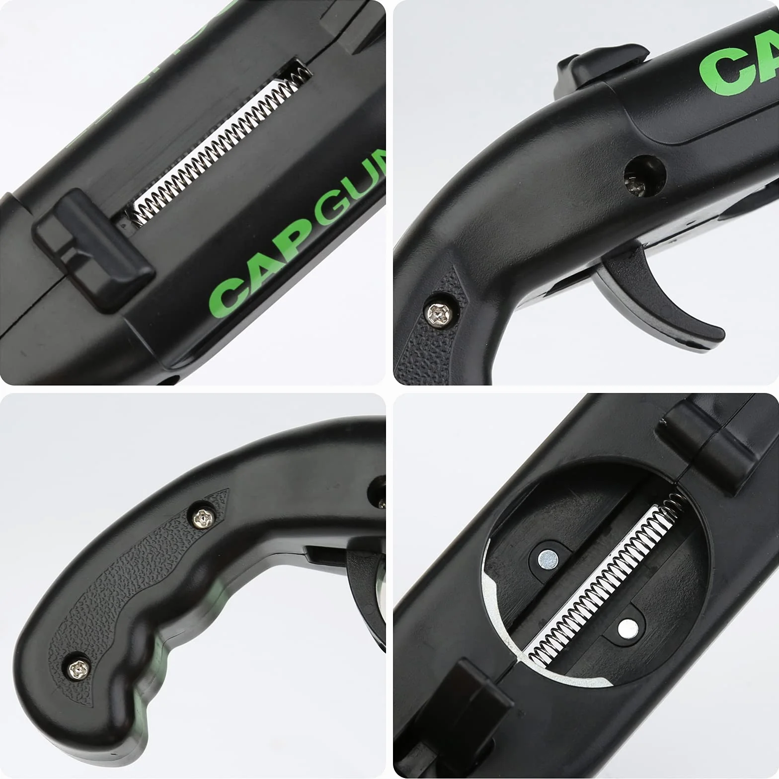 Cap Gun Otwieracz do butelek 2 opakowania otwieraczy do piwa, zabawny korek do butelki, dzbanek, pistolet na pokrywkę piwa do domu, baru, imprezy, drinka bożonarodzeniowego (czarny)
