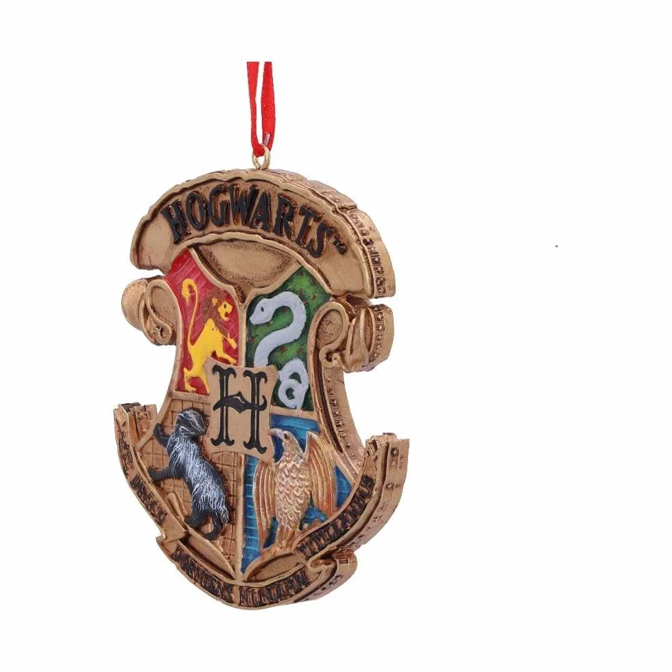 Nemesis Now Harry Potter Hogwart herb wiszący ornament, żółty, 8 cm